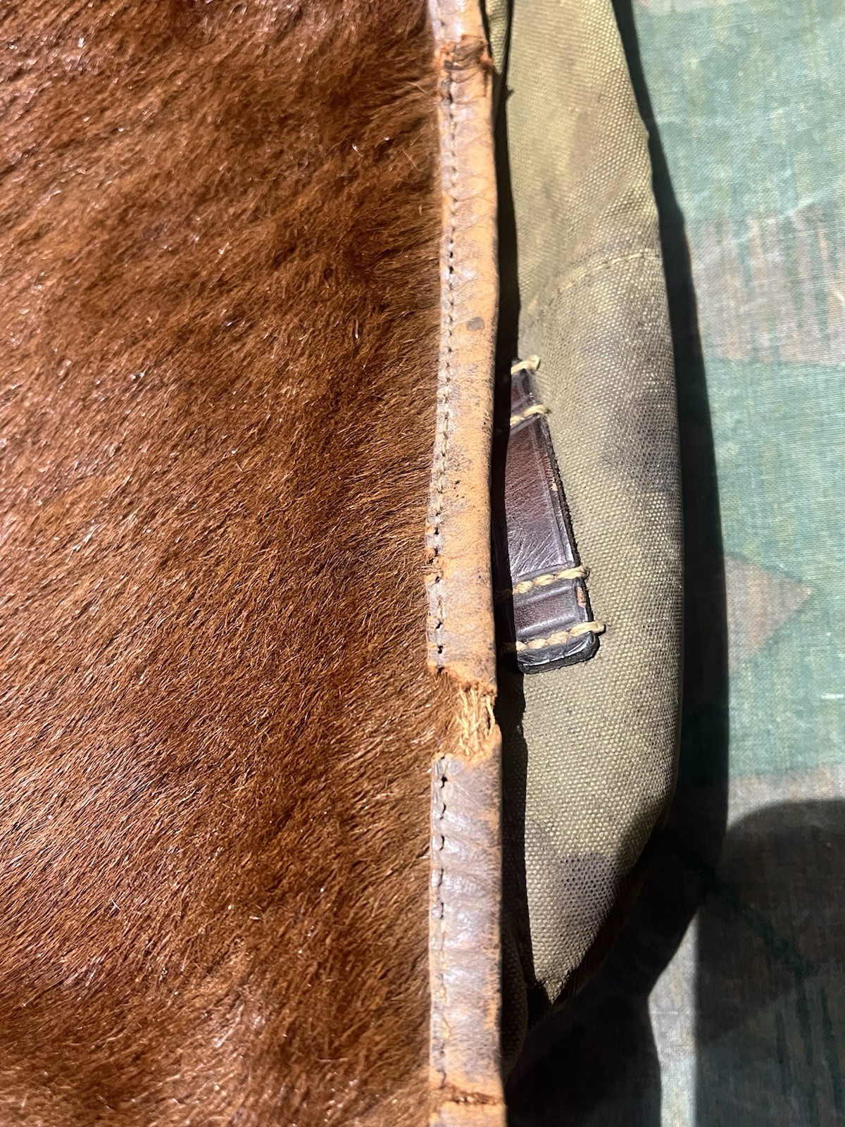 Original WW2 German Uniform M39 Pony Fur Horsehair Tornister Backpack Marked 1936 - Image 3