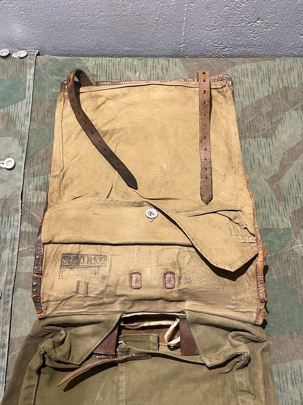Original WW2 German Uniform M39 Pony Fur Horsehair Tornister Backpack Marked 1936 - Image 6