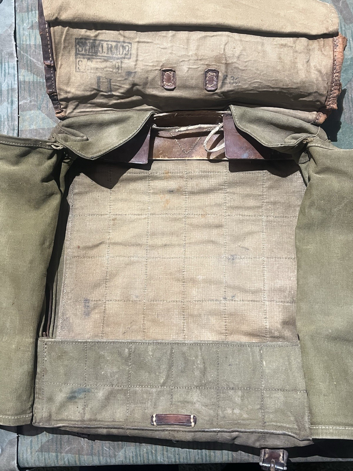 Original WW2 German Uniform M39 Pony Fur Horsehair Tornister Backpack Marked 1936 - Image 14