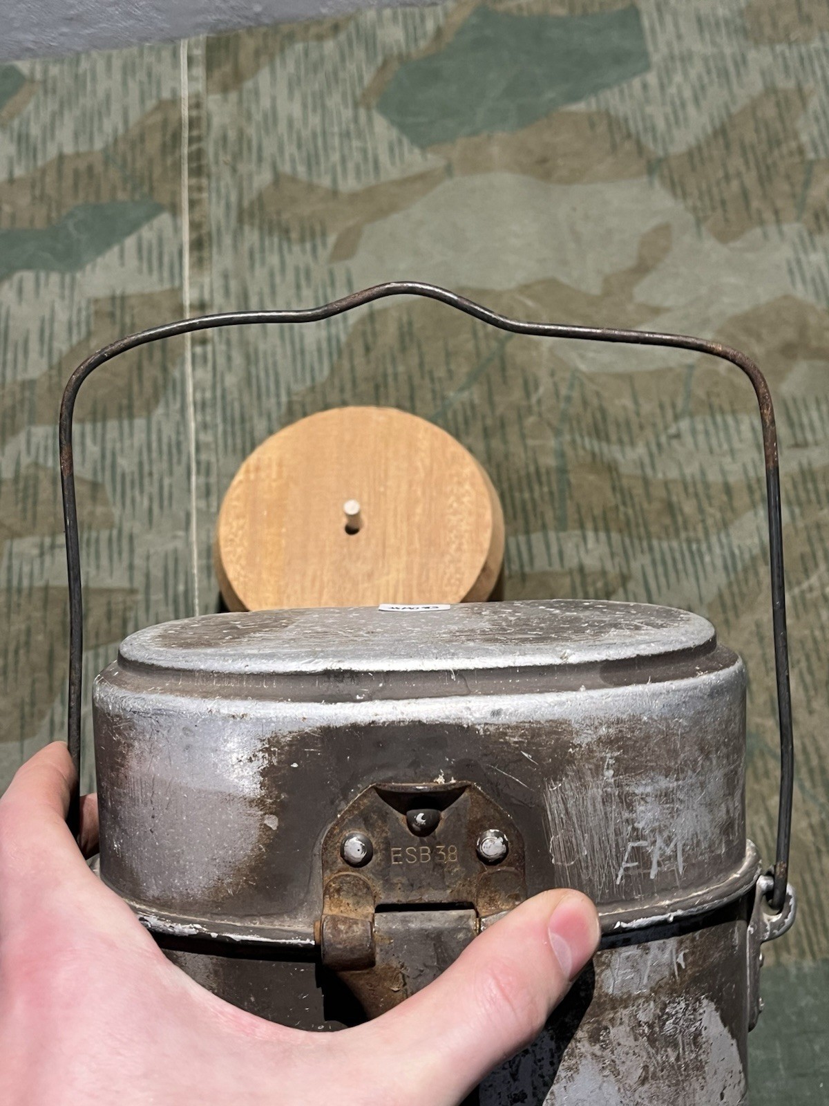 Original WW2 German M1910 Style Mess Tin Kit Marked ESB 38 Matching - Image 5