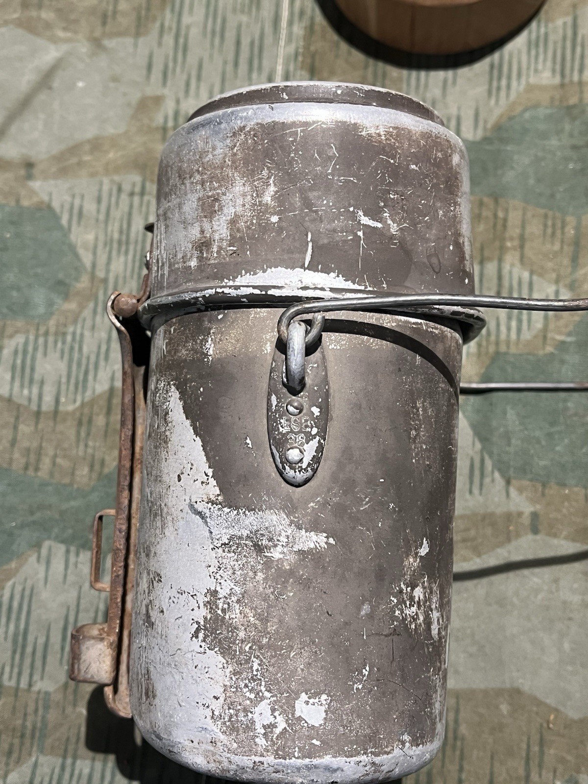 Original WW2 German M1910 Style Mess Tin Kit Marked ESB 38 Matching - Image 11