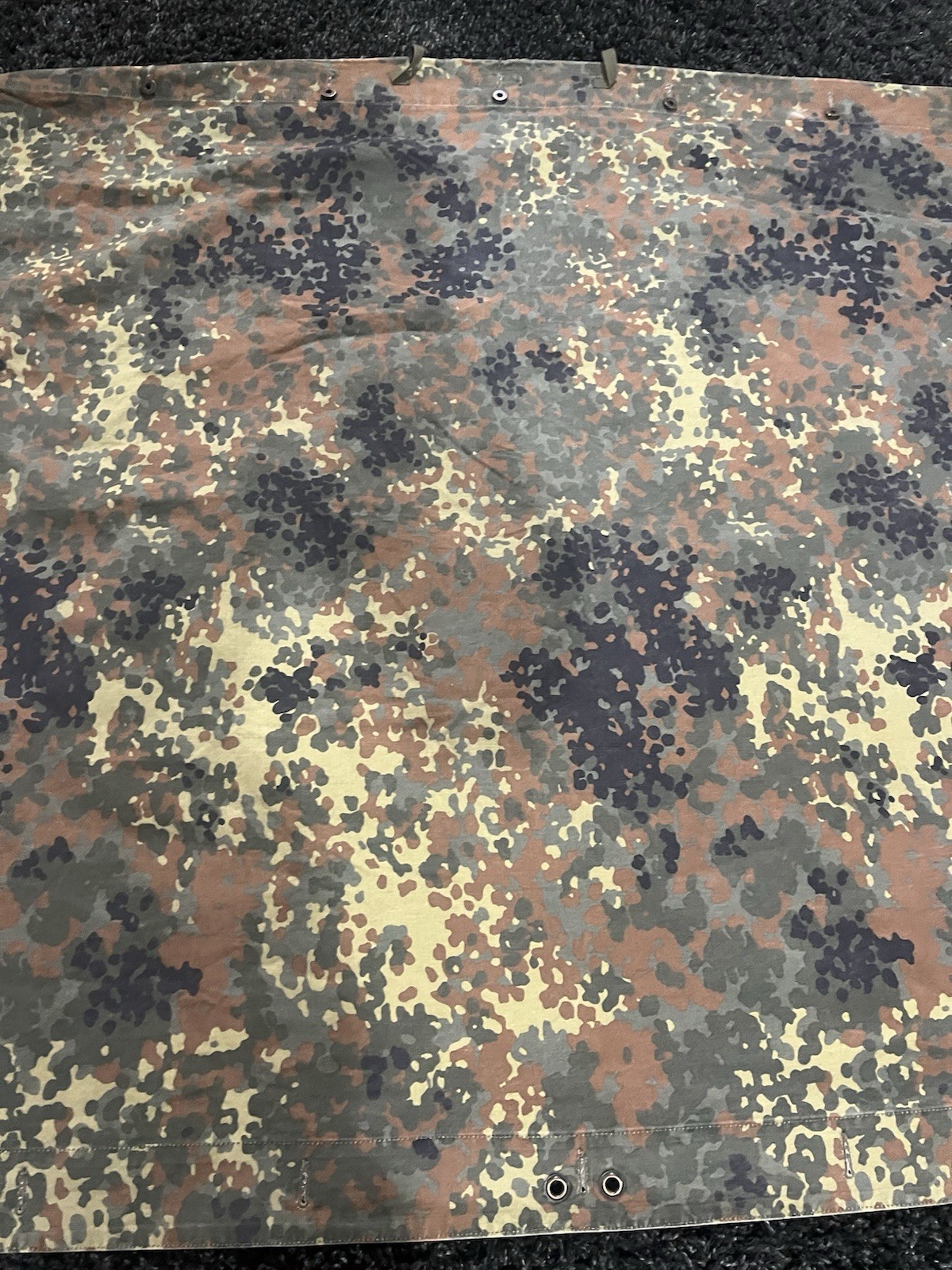 Post WW2 German Bundeswehr Flecktarn Camo Zeltbahn Poncho Tent Original - Image 4