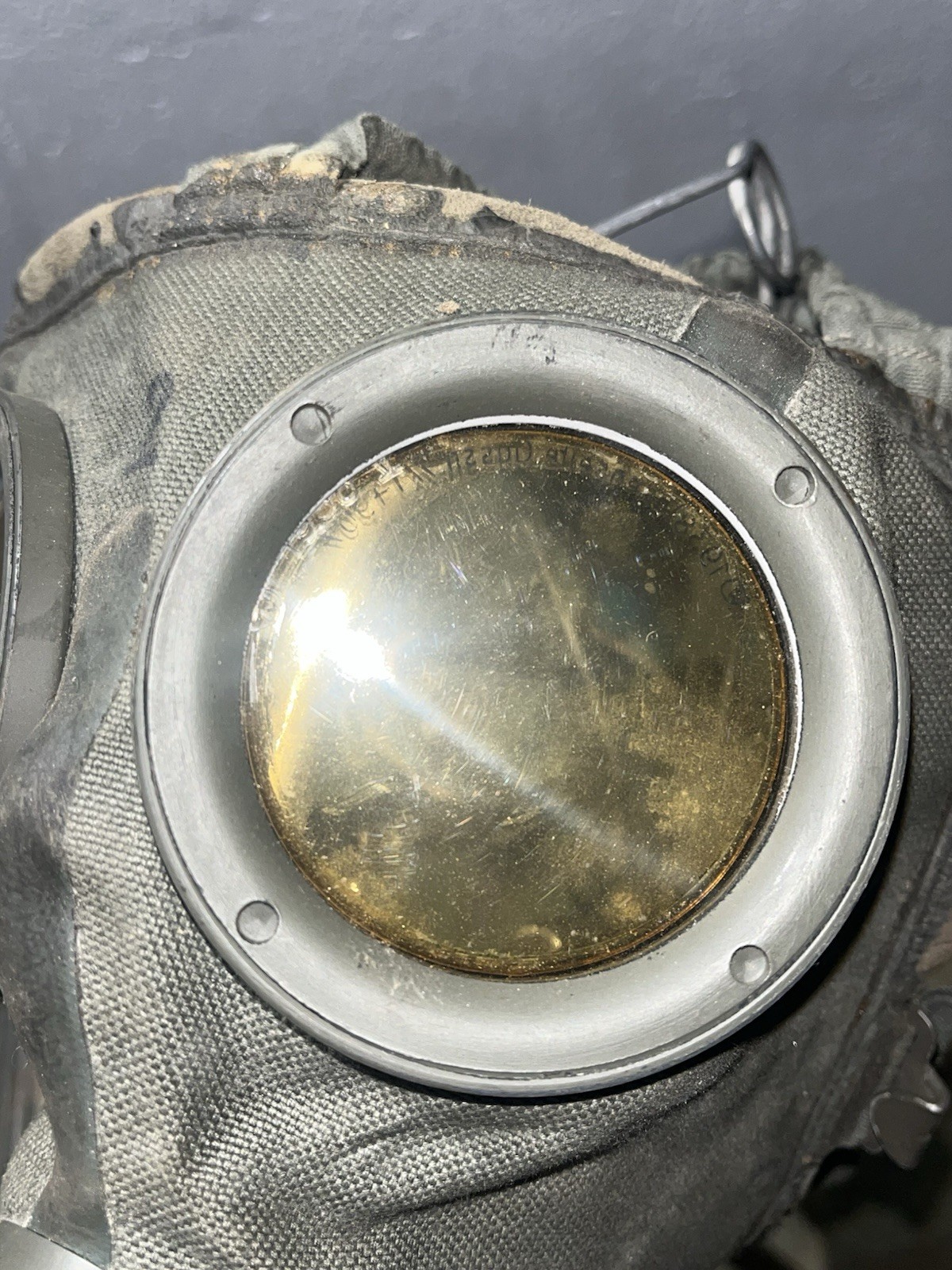 Original WW2 German GM30 Gas Mask, Filter, & Canister Marked EBU 1943 - Image 5