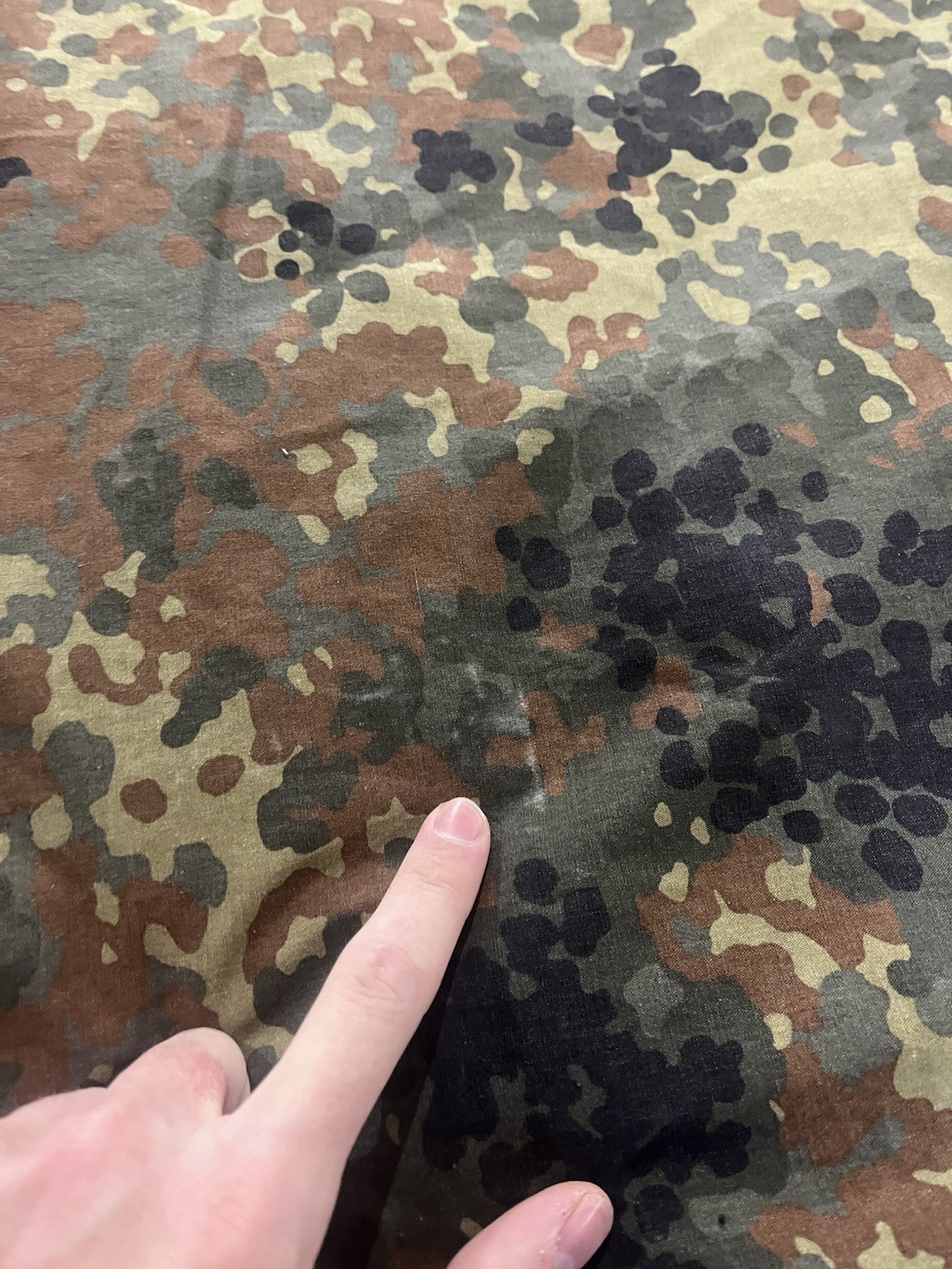 Post WW2 German Bundeswehr Flecktarn Camo Zeltbahn Poncho Tent Original - Image 10