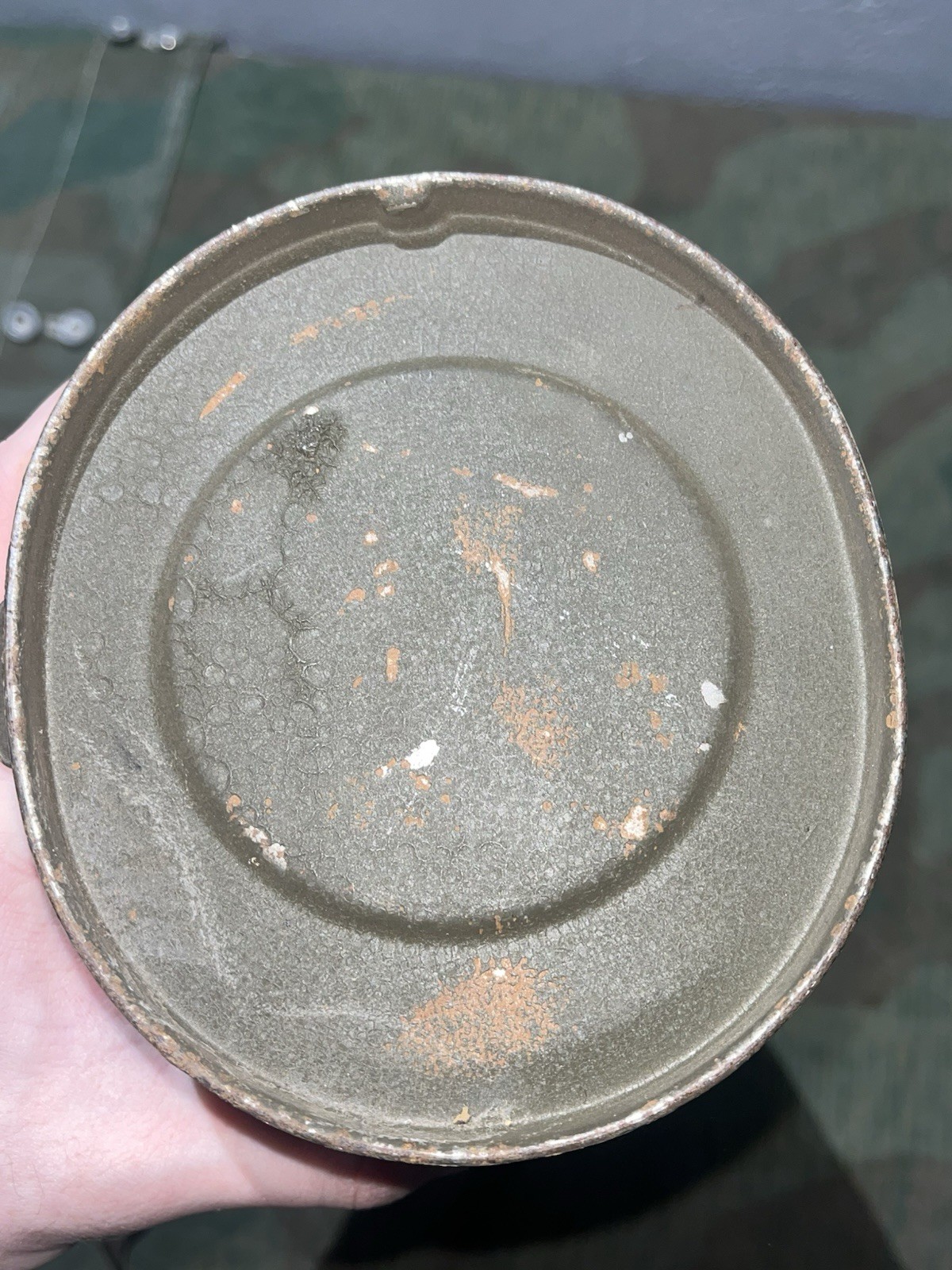 Original WW2 German GM38 Gas Mask, Filter, & Canister Marked Draeger 1939 - Image 14
