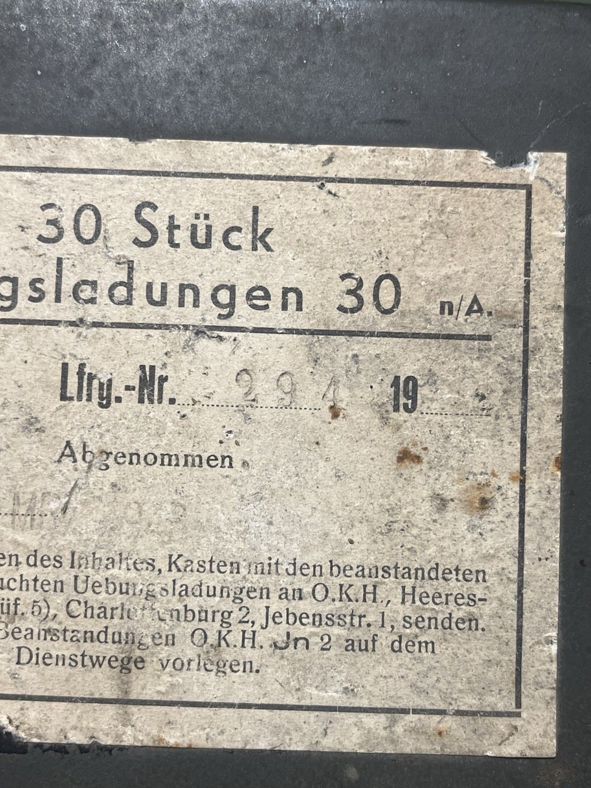 Original WW2 German M24 Potato Masher Stick Hand Grenade Fuze Storage Box - Image 3
