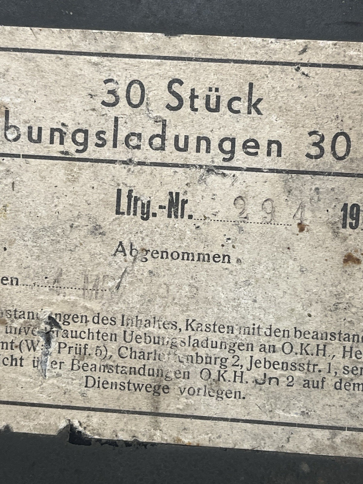 Original WW2 German M24 Potato Masher Stick Hand Grenade Fuze Storage Box - Image 4