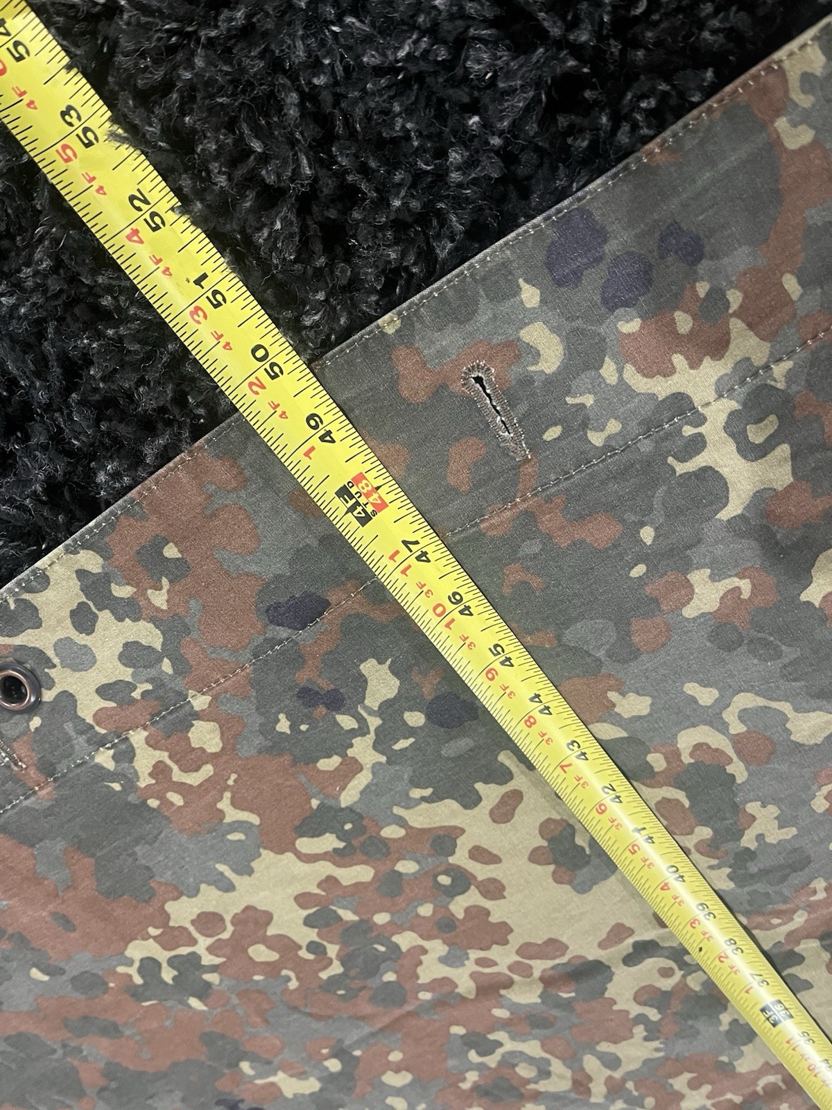 Post WW2 German Bundeswehr Flecktarn Camo Zeltbahn Poncho Tent Original - Image 15