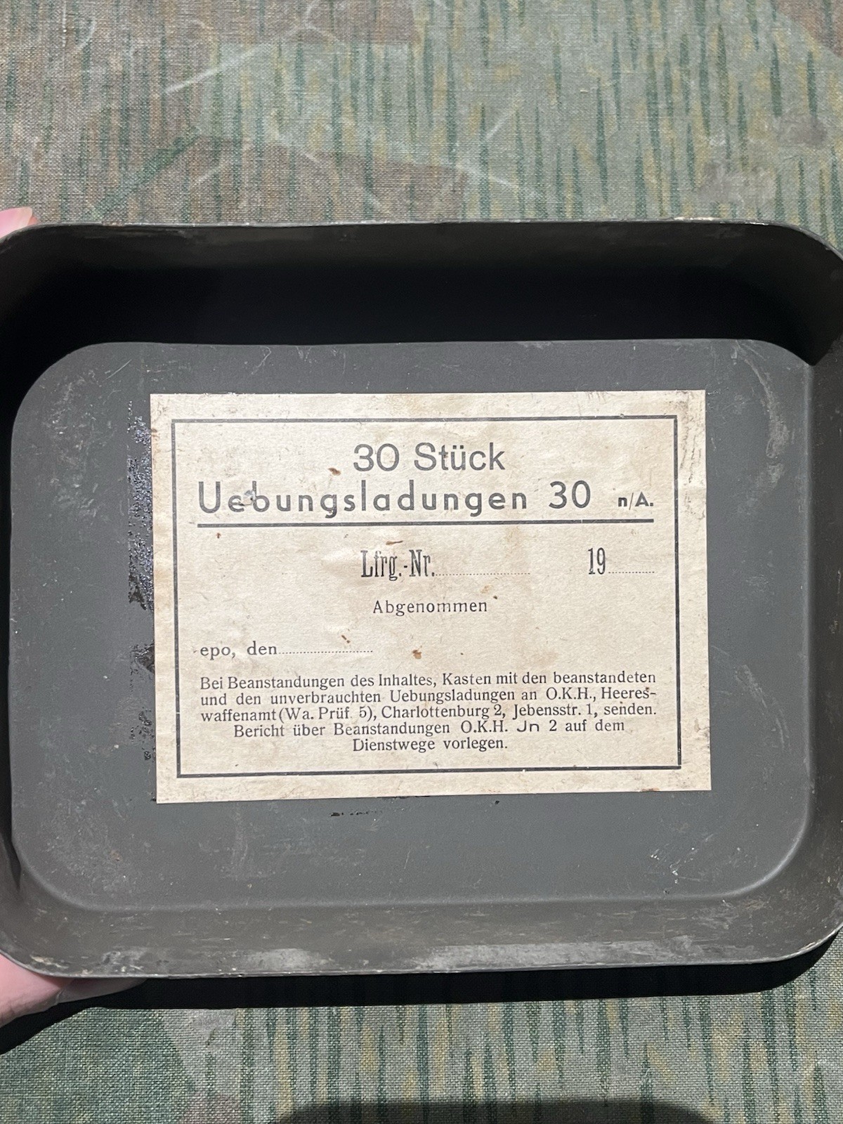 Original WW2 German M24 Potato Masher Stick Hand Grenade Fuze Storage Box - Image 13