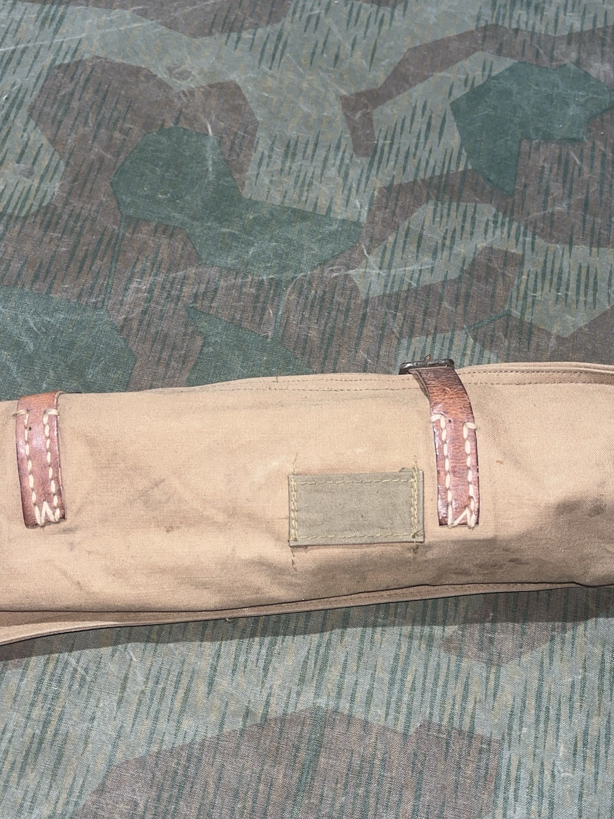 Original WW1 / WW2 German Uniform Zeltbahn 3x Tent Poles, 2x Stakes, & Case Dated 1915/16 - Image 21