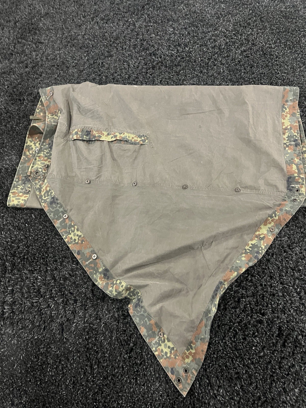 Post WW2 German Bundeswehr Flecktarn Camo Zeltbahn Poncho Tent Original - Image 20