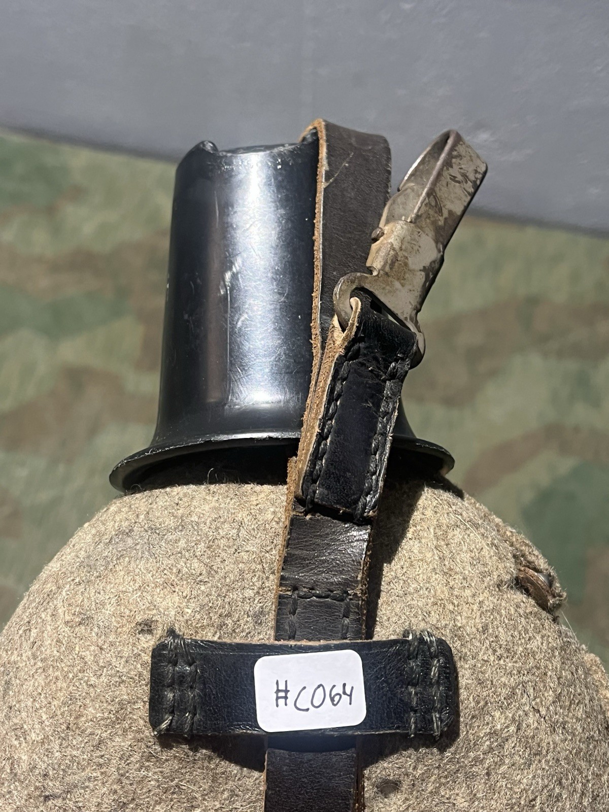 Original WW2 German Uniform M31 Medic Style Canteen & Cup Marked W.A.L. 43 - Image 12