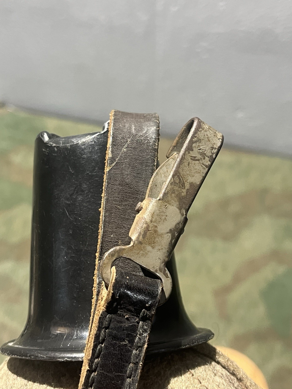 Original WW2 German Uniform M31 Medic Style Canteen & Cup Marked W.A.L. 43 - Image 13