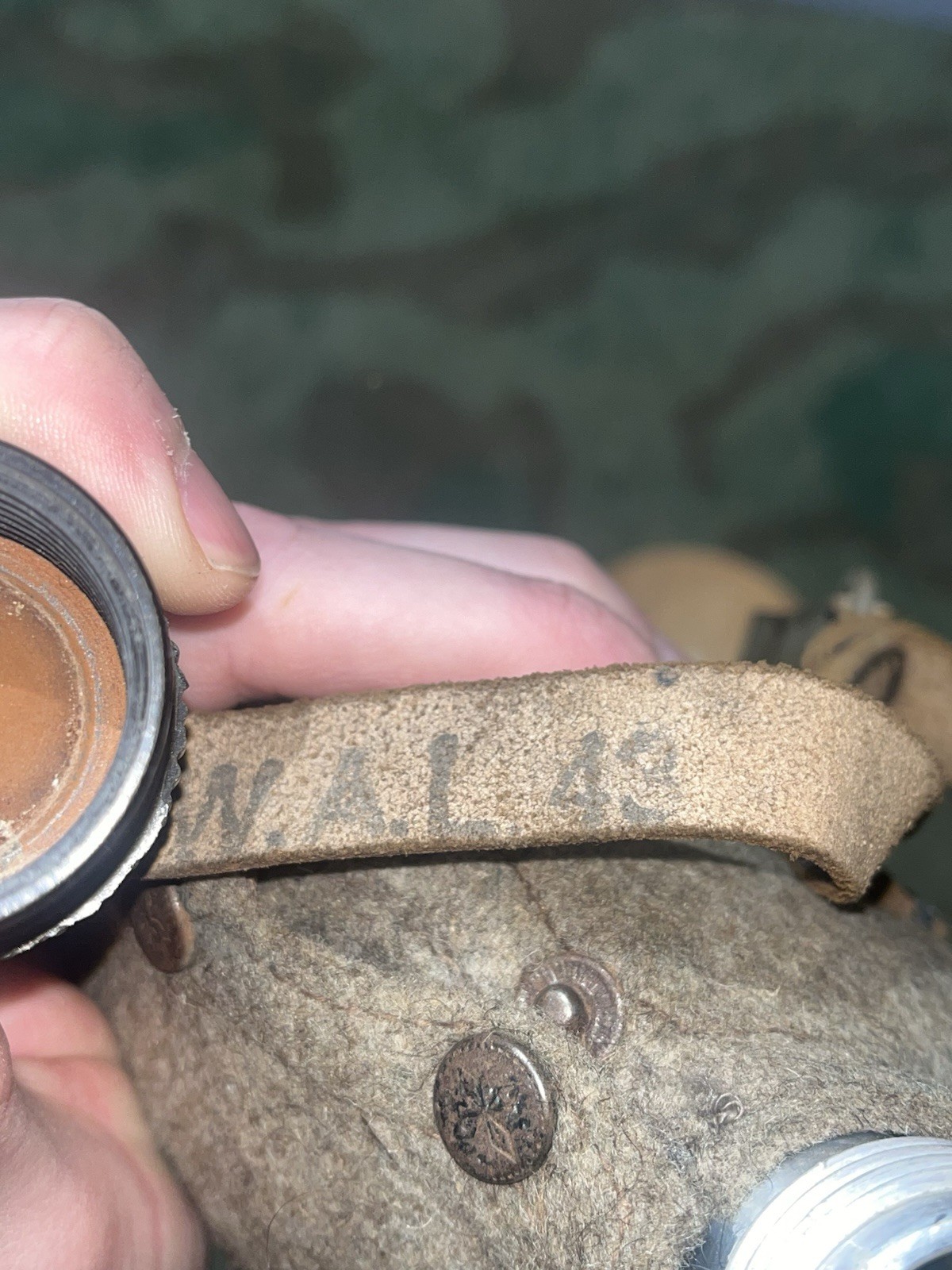Original WW2 German Uniform M31 Medic Style Canteen & Cup Marked W.A.L. 43 - Image 20