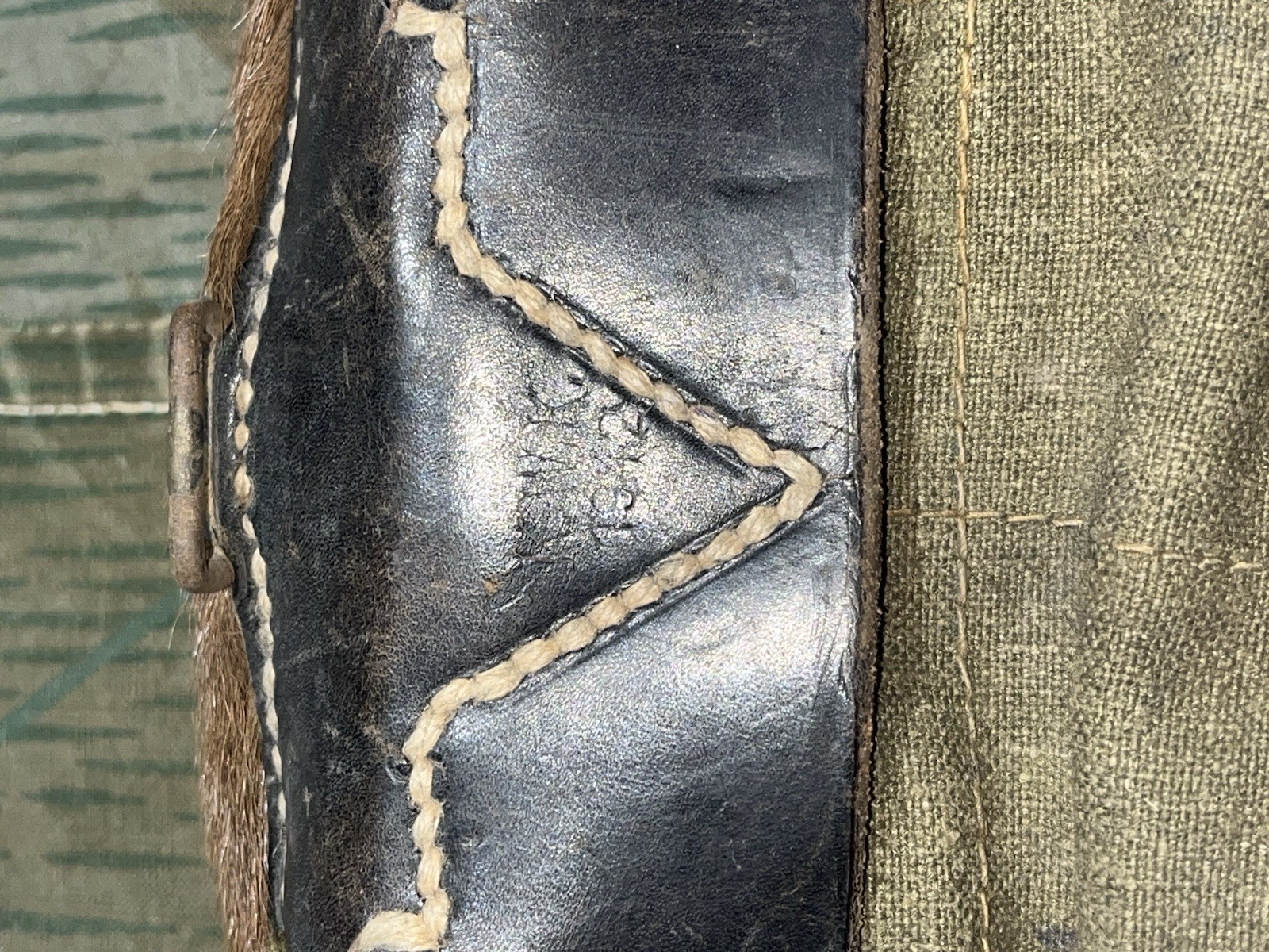 Original WW2 German Uniform M39 Pony Fur Tornister Backpack Marked 1942 - Image 10