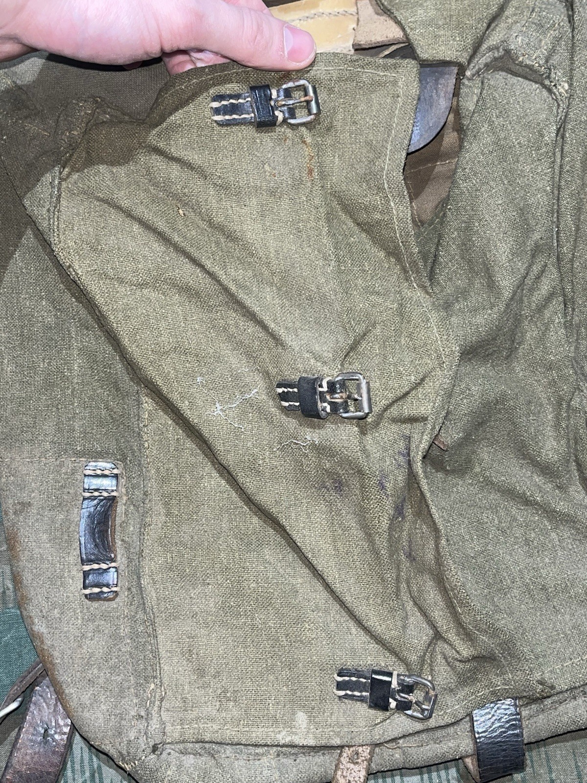 Original WW2 German Uniform M39 Pony Fur Tornister Backpack Marked 1942 - Image 17