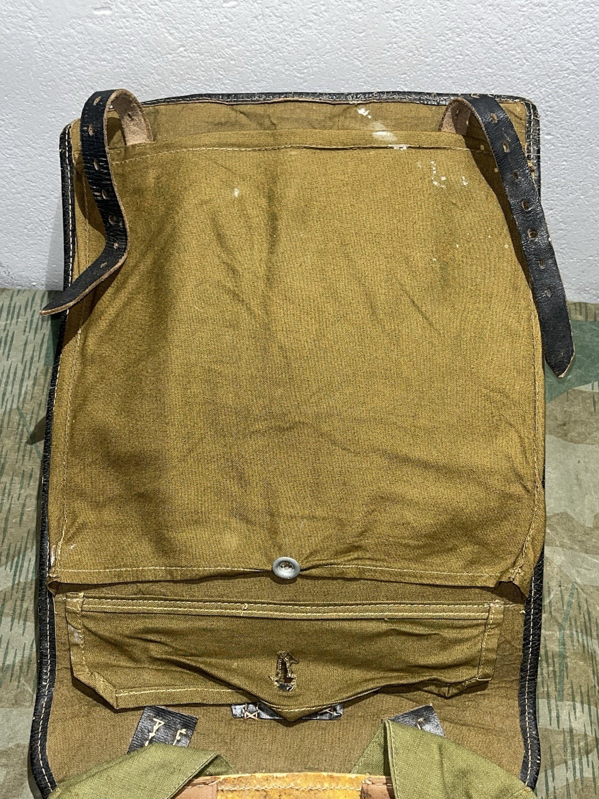 Original WW2 German Uniform M39 Pony Fur Canvas Tornister Backpack Marked 1942 - Image 10