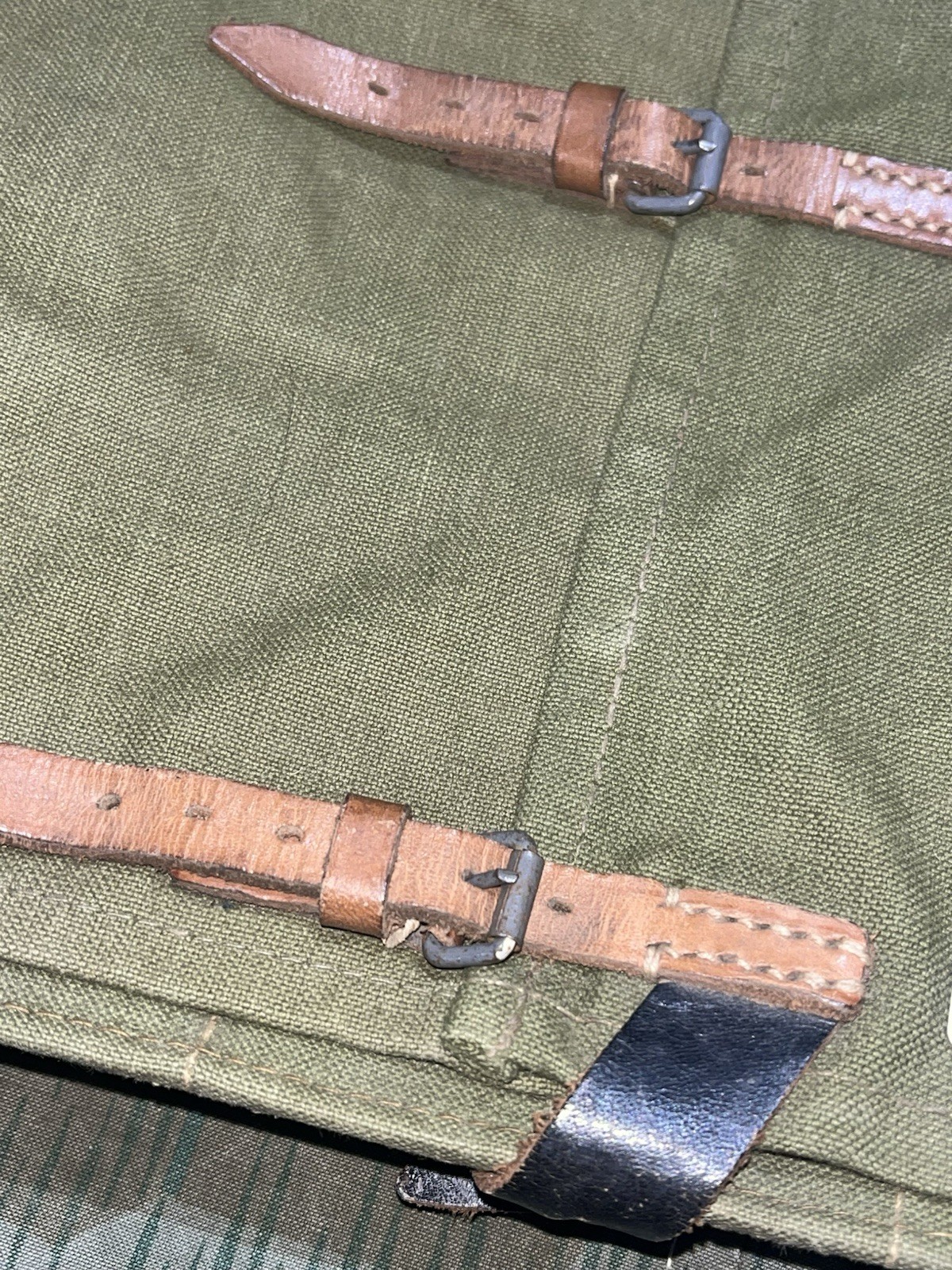 Original WW2 German Uniform M39 Pony Fur Canvas Tornister Backpack Marked 1942 - Image 16
