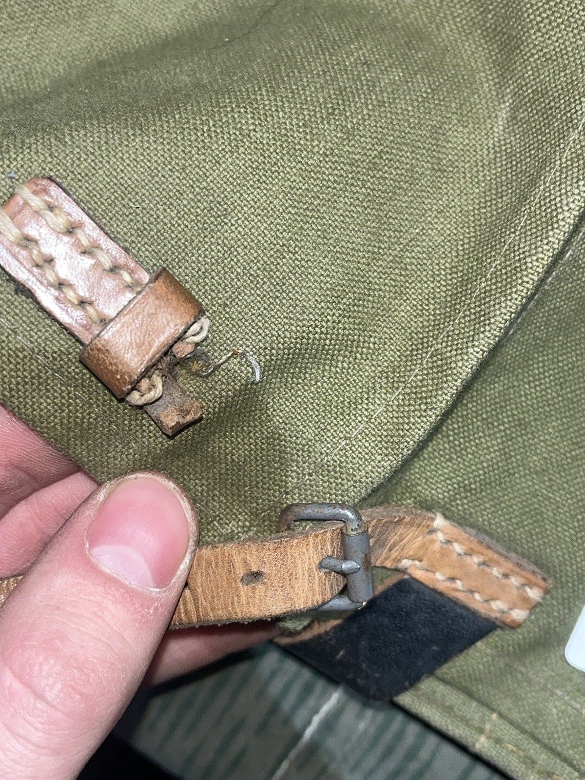Original WW2 German Uniform M39 Pony Fur Canvas Tornister Backpack Marked 1942 - Image 19