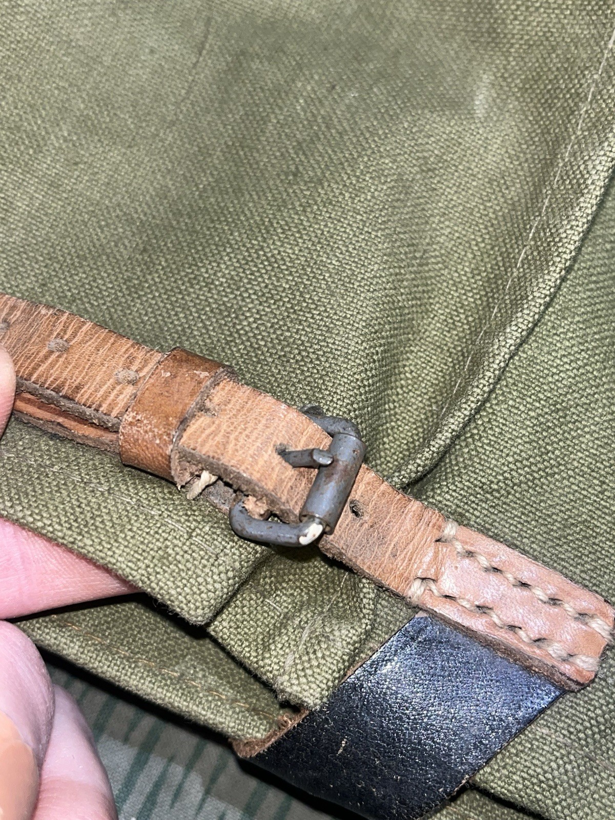 Original WW2 German Uniform M39 Pony Fur Canvas Tornister Backpack Marked 1942 - Image 20