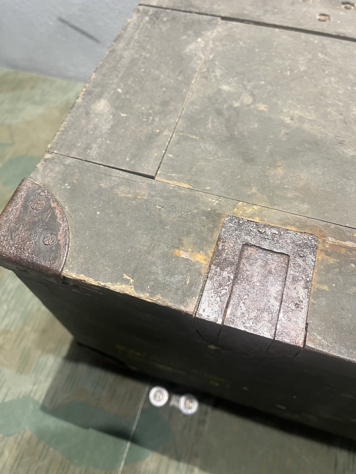 Original WW2 German Wehrmacht 5cm Wgr. 36 Mortar Munition Large Wood Crate Empty - Image 3