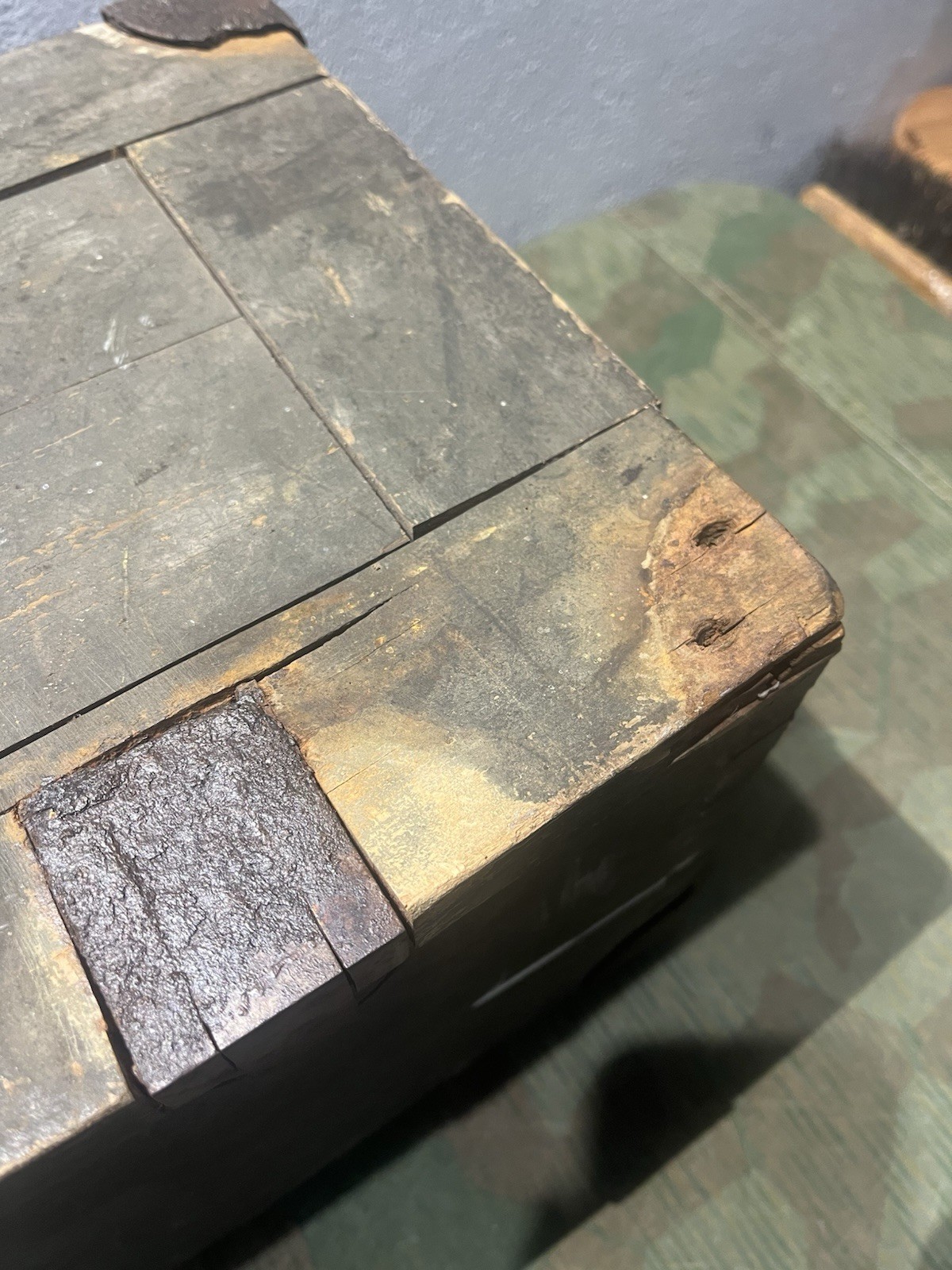Original WW2 German Wehrmacht 5cm Wgr. 36 Mortar Munition Large Wood Crate Empty - Image 4