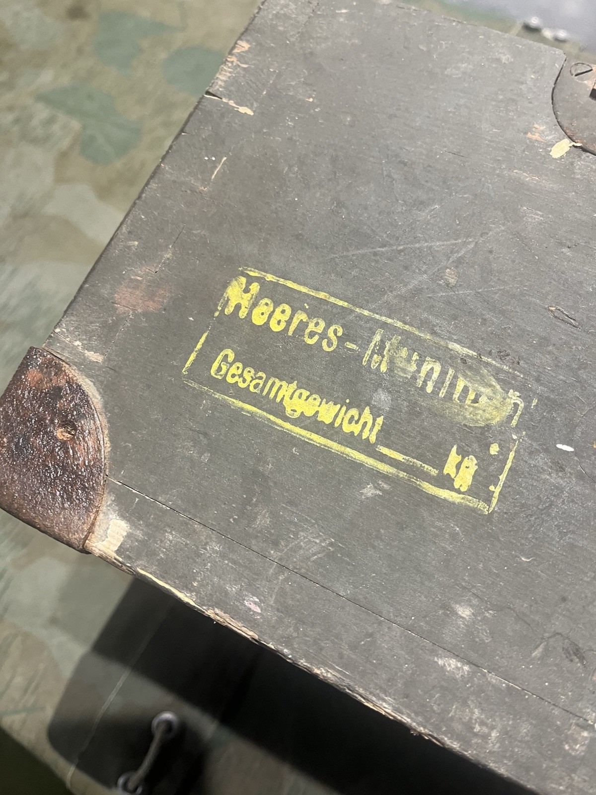 Original WW2 German Wehrmacht 5cm Wgr. 36 Mortar Munition Large Wood Crate Empty - Image 8