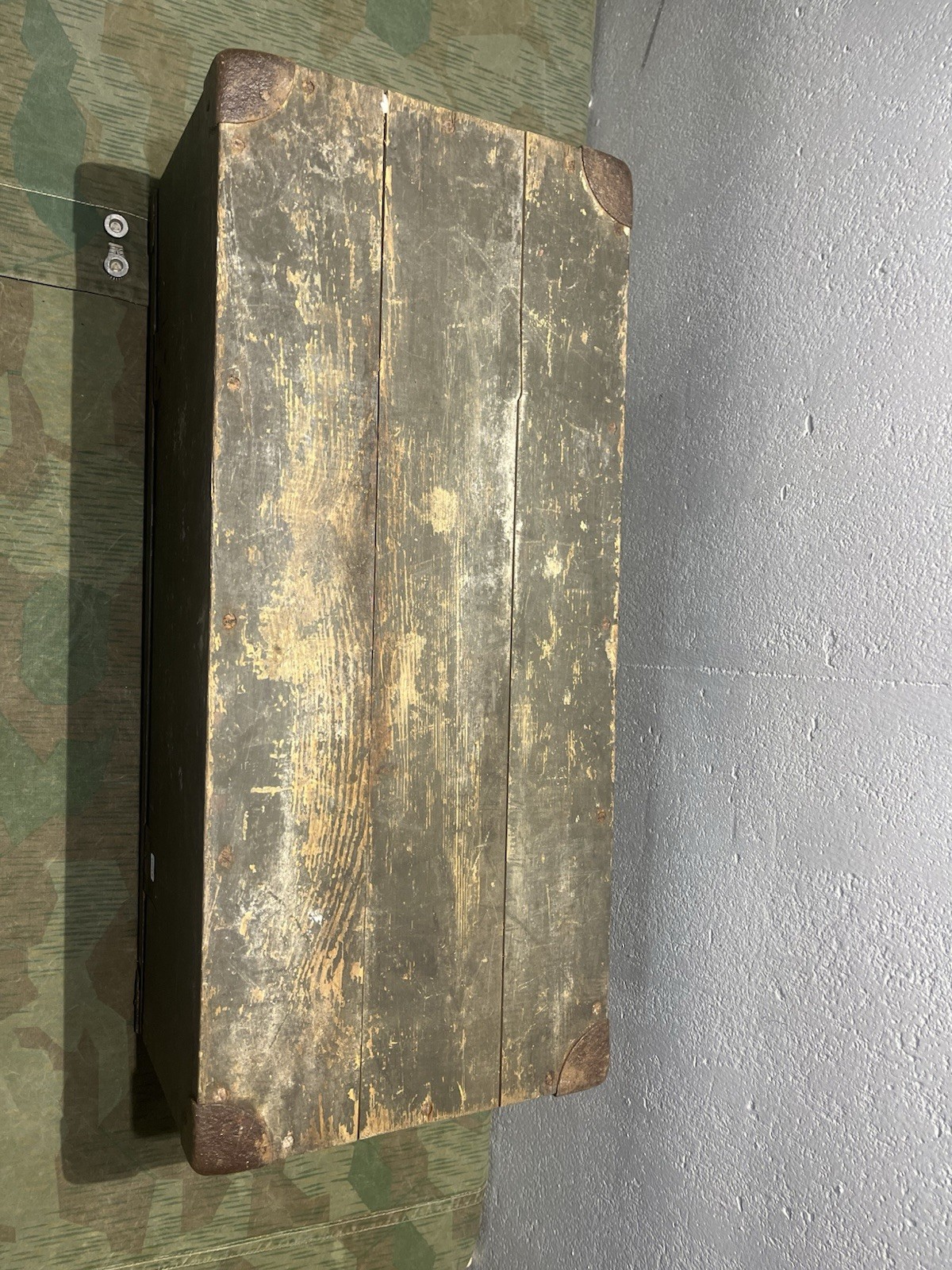 Original WW2 German Wehrmacht 5cm Wgr. 36 Mortar Munition Large Wood Crate Empty - Image 11
