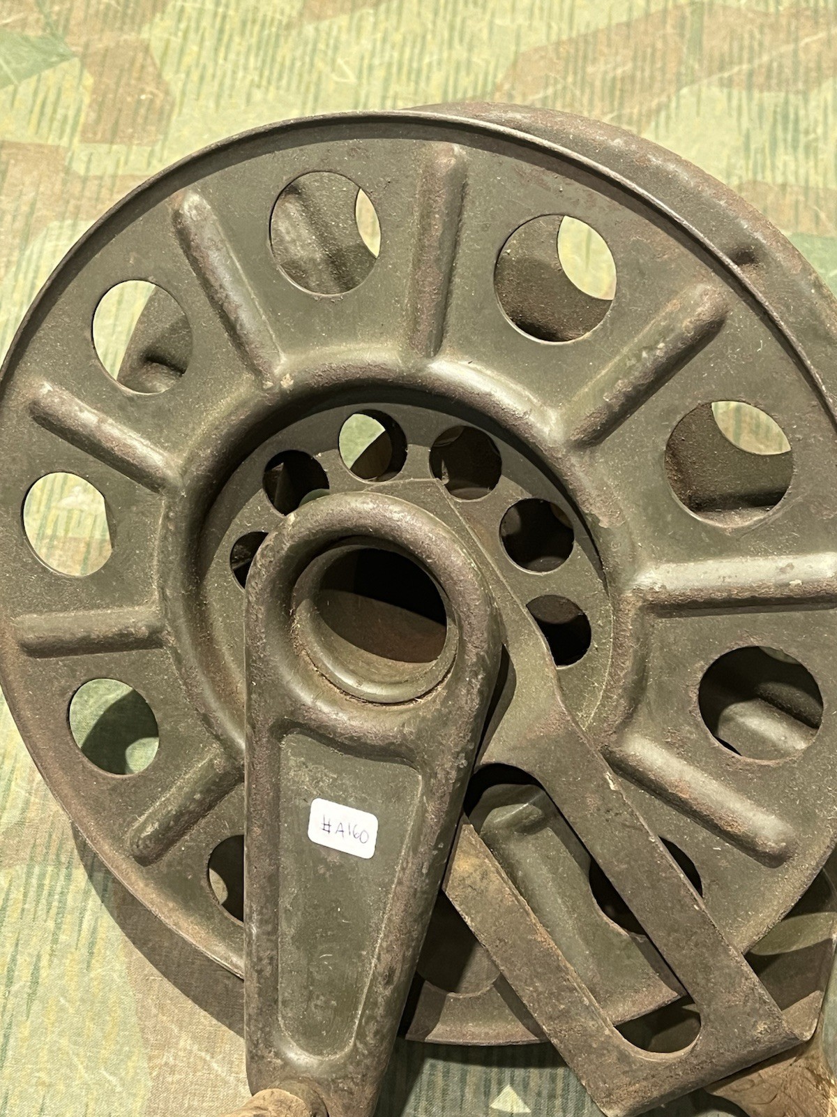 Original WW2 German FF33 Field Telephone Wire Hand Cable Reel 1937 - Image 2