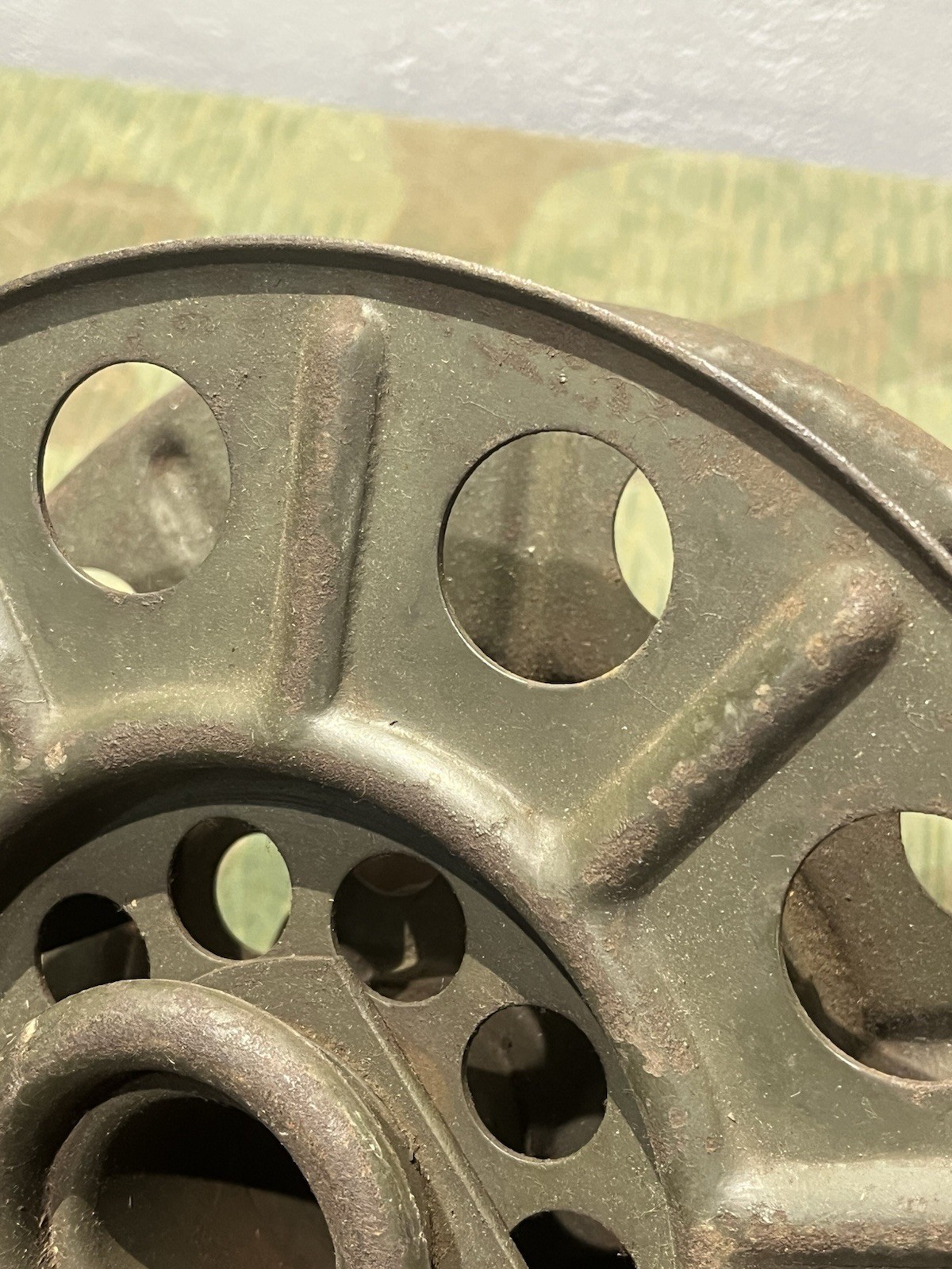 Original WW2 German FF33 Field Telephone Wire Hand Cable Reel 1937 - Image 4