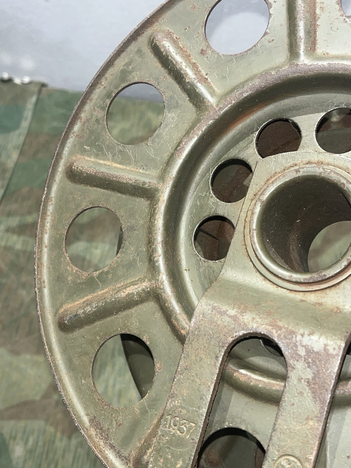 Original WW2 German FF33 Field Telephone Wire Hand Cable Reel 1937 - Image 15