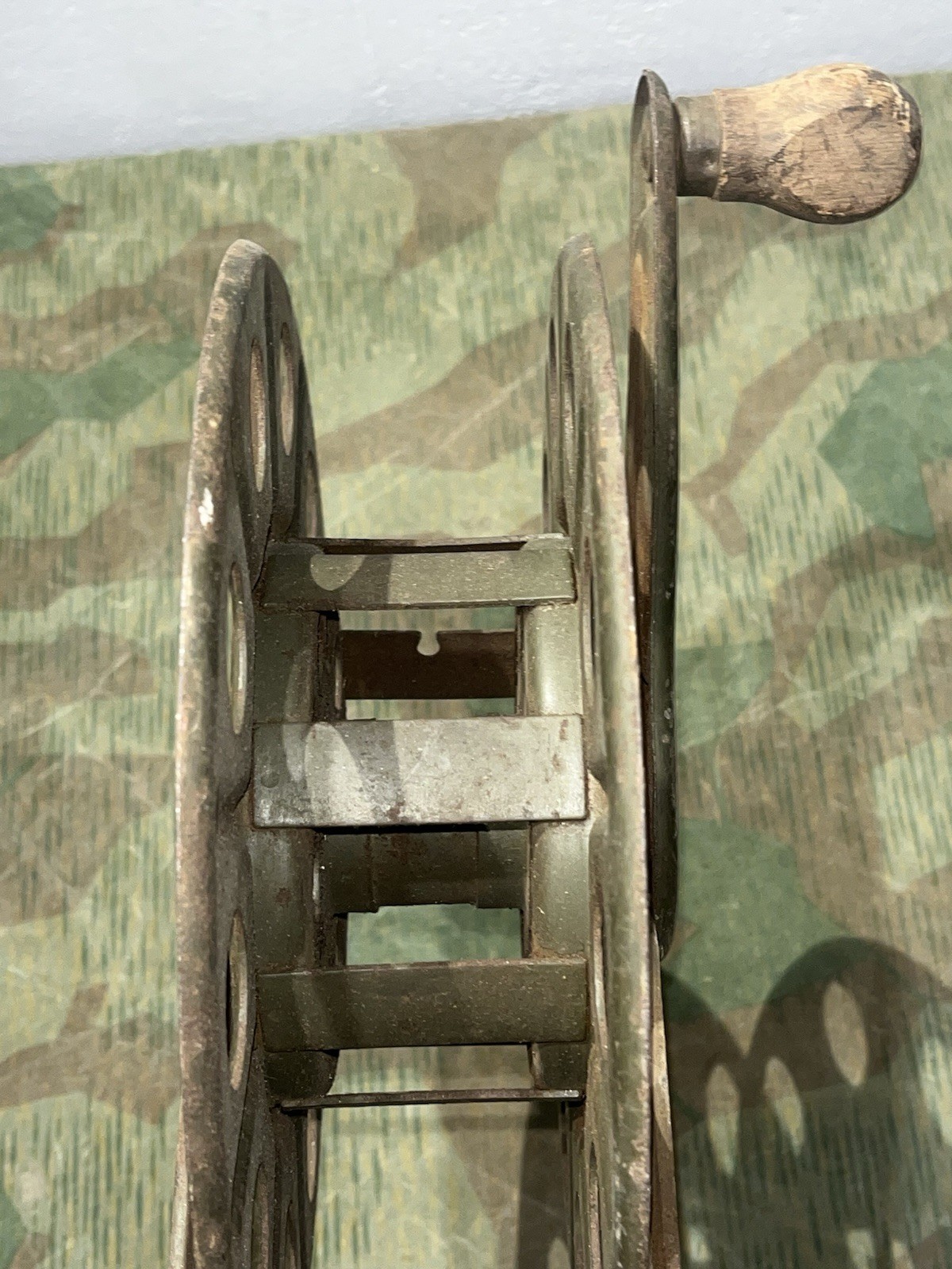 Original WW2 German FF33 Field Telephone Wire Hand Cable Reel 1937 - Image 18
