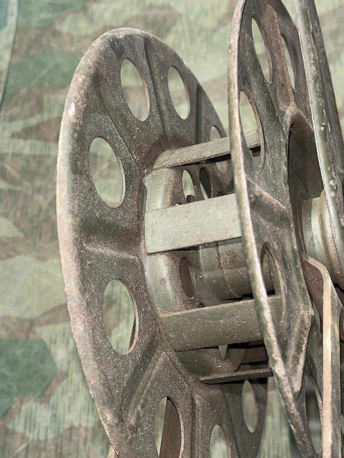 Original WW2 German FF33 Field Telephone Wire Hand Cable Reel 1937 - Image 19