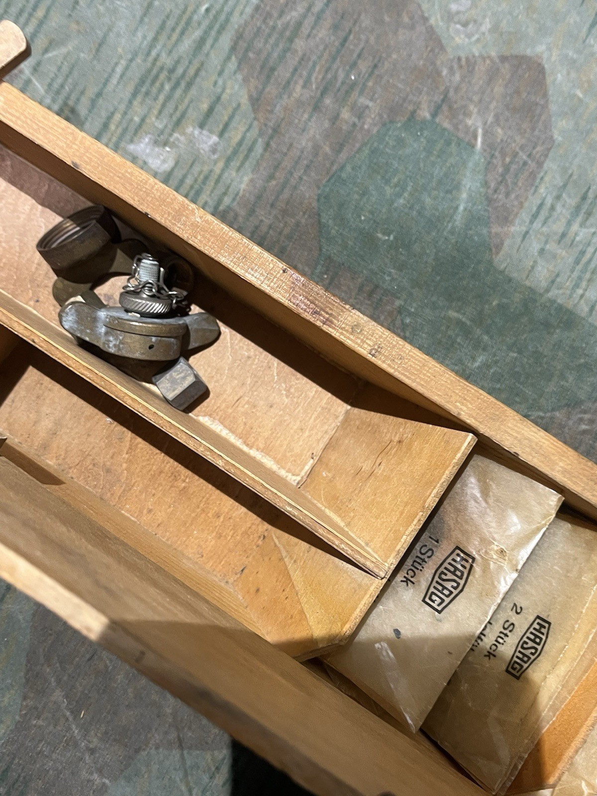 Original WW2 German Luftwaffe Warmhaltebrenner mit Zubehör Spare Parts Box - Image 16