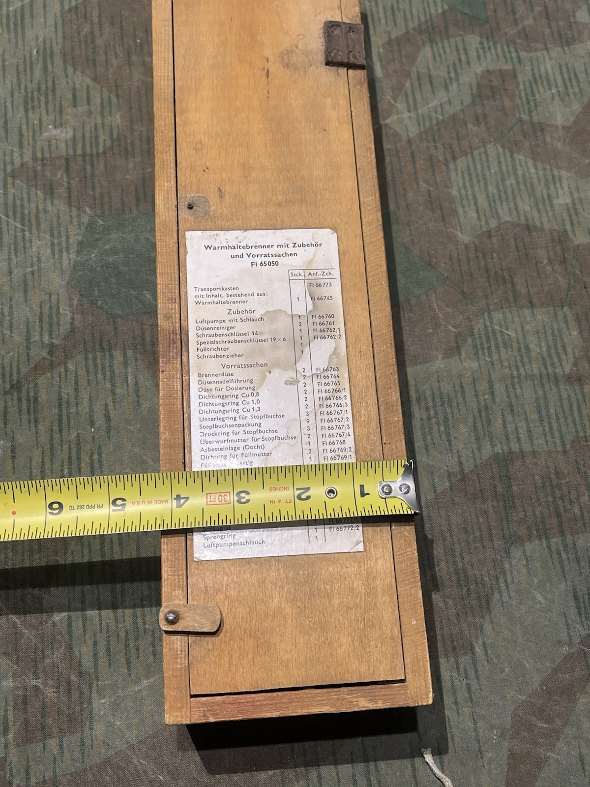 Original WW2 German Luftwaffe Warmhaltebrenner mit Zubehör Spare Parts Box - Image 22