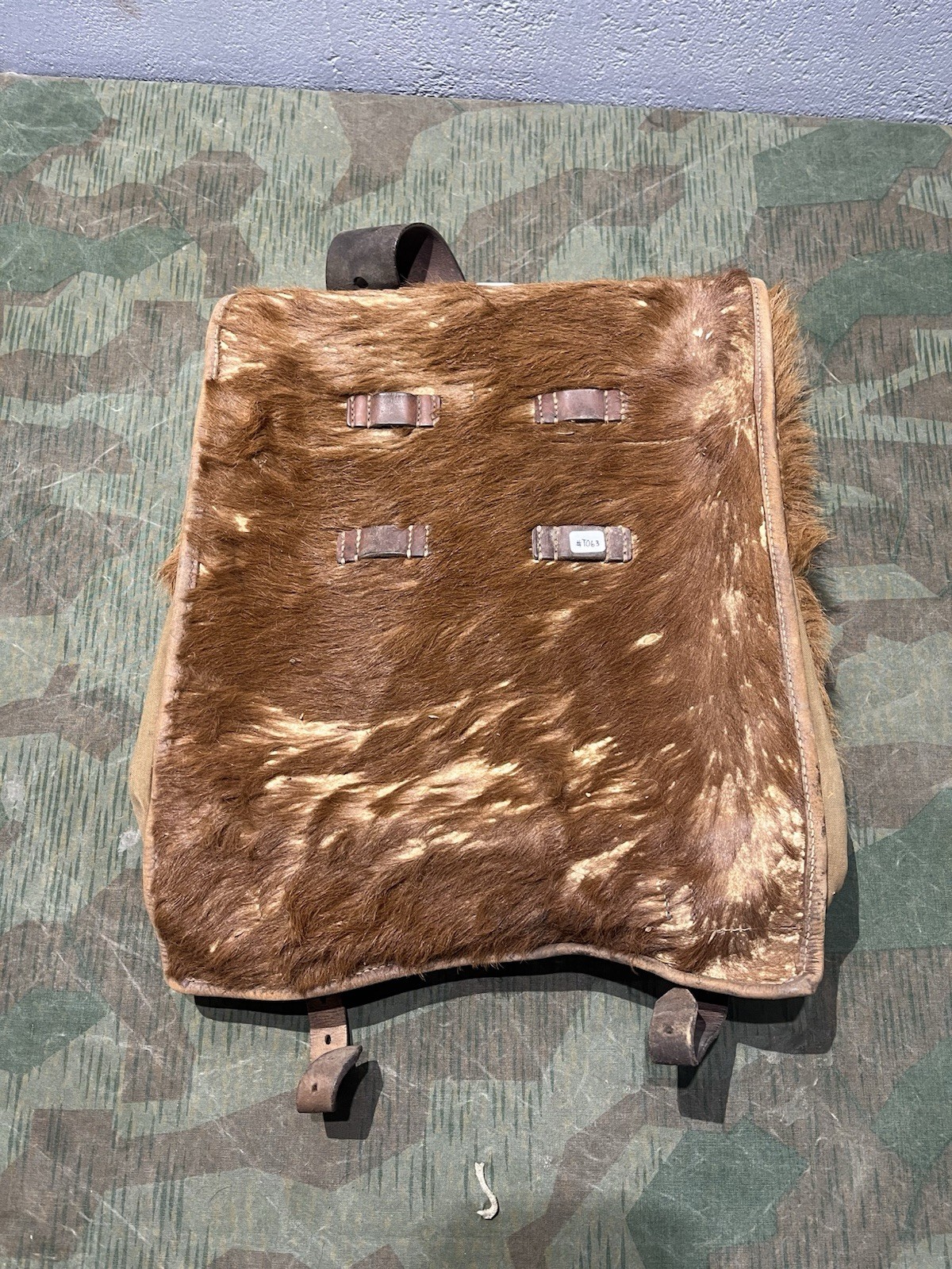 Original WW2 German Uniform M34 Pony Fur Tornister Backpack Marked 1942 RAD