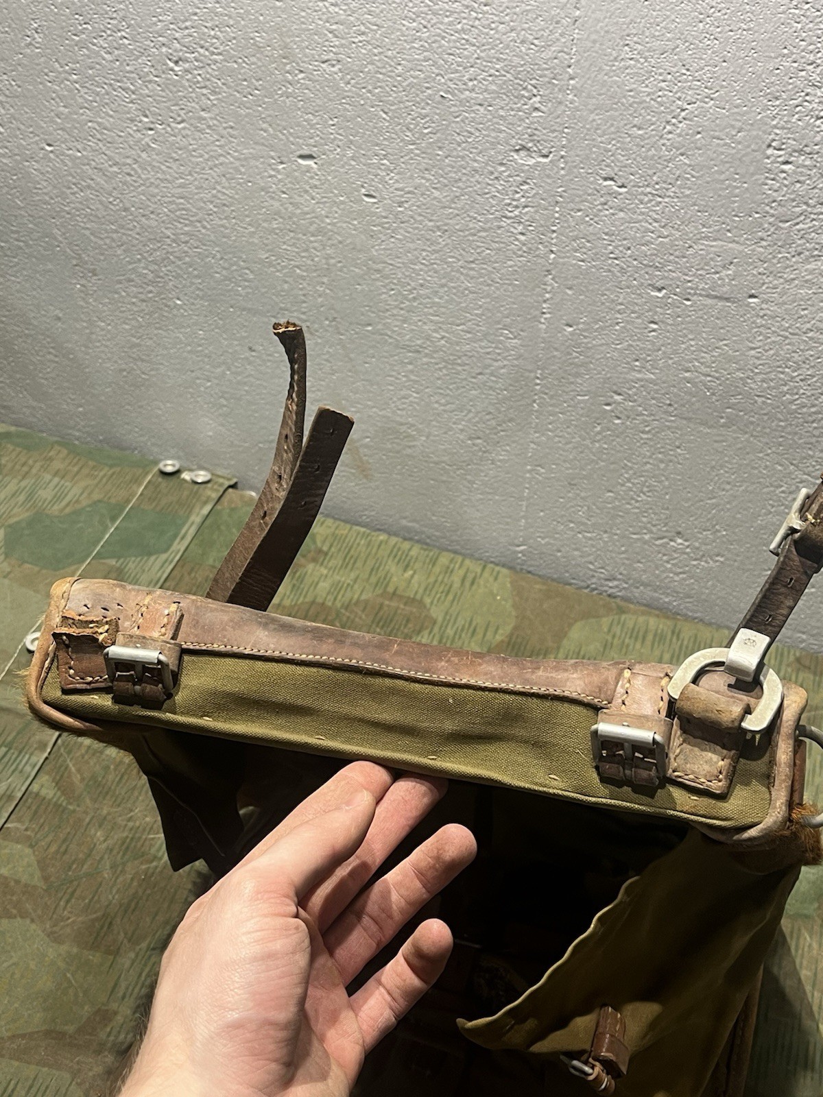 Original WW2 German Uniform M34 Pony Fur Tornister Backpack Marked 1942 RAD - Image 13