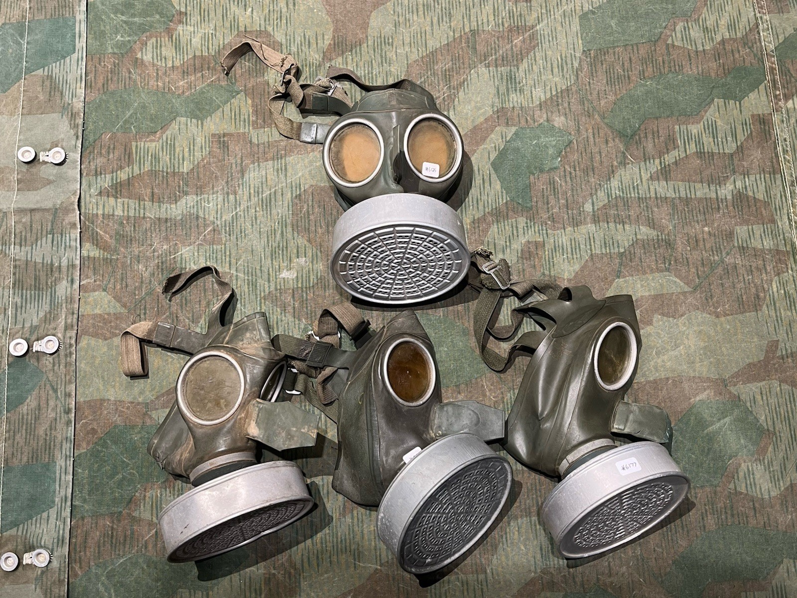 Original WW2 German Luftschutz VM40 Civil Gas Mask and Filter Marked Okay Cond. 1x Only