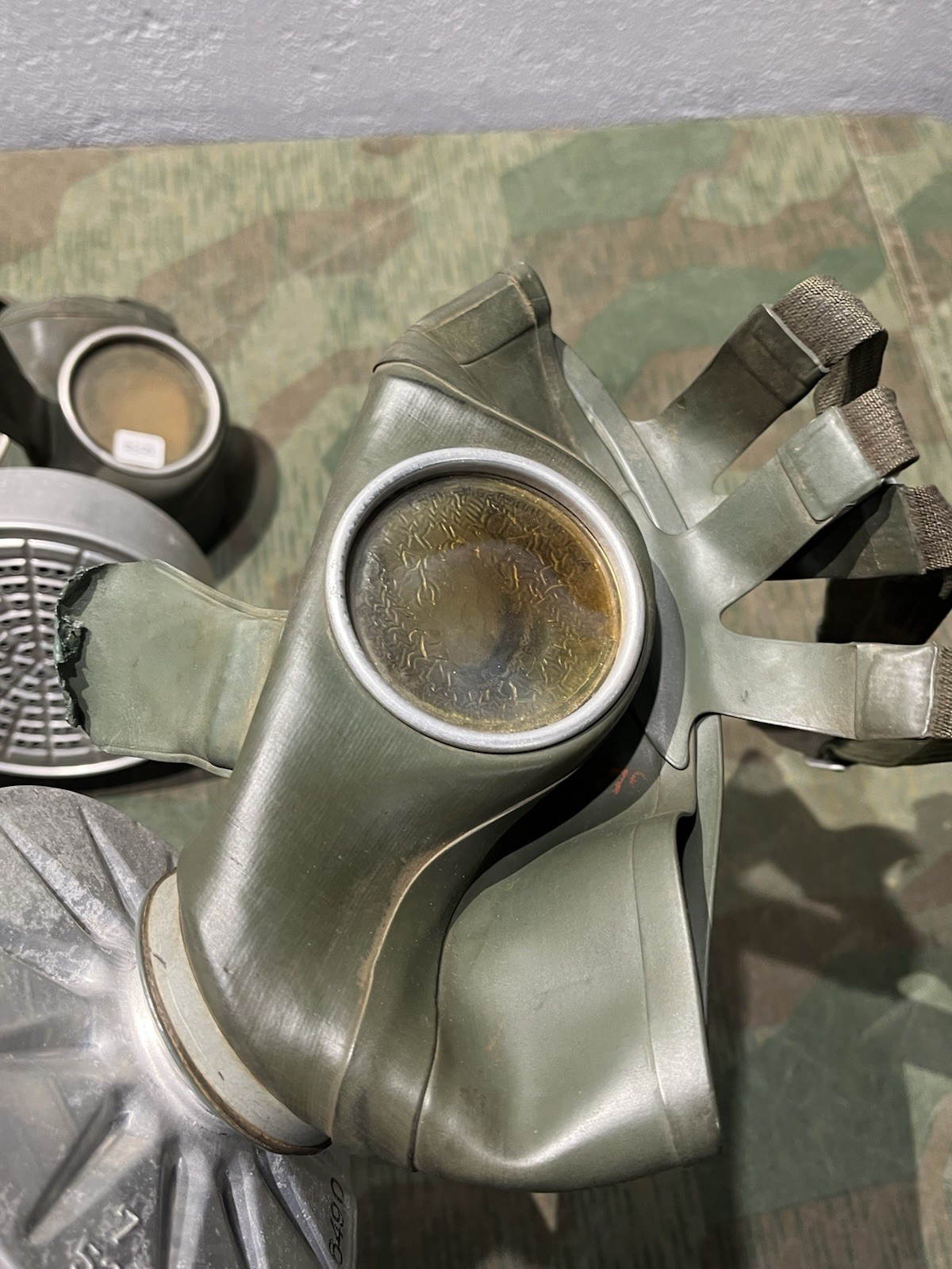 Original WW2 German Luftschutz VM40 Civil Gas Mask and Filter Marked Okay Cond. 1x Only - Image 16