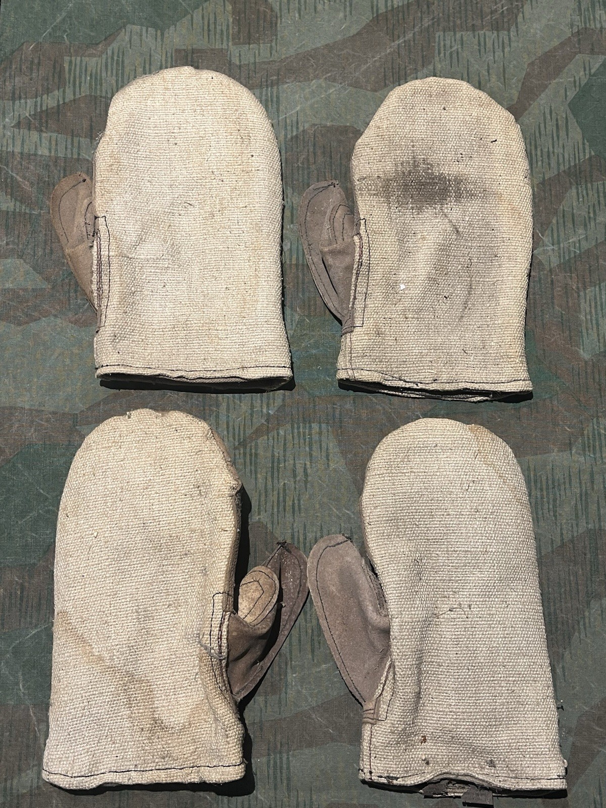 WW2 German Style / Post War FF33 Field Telephone Wire Pulling Leather Gloves - Image 7