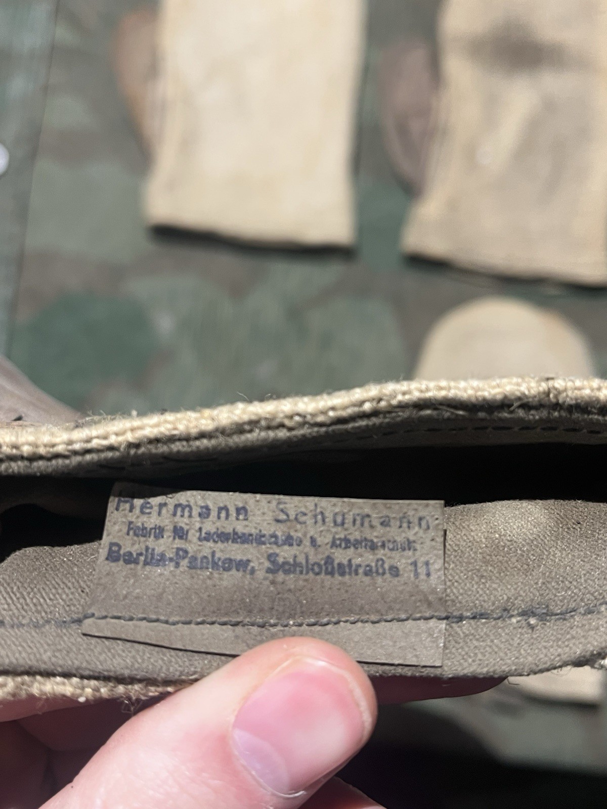 WW2 German Style / Post War FF33 Field Telephone Wire Pulling Leather Gloves - Image 13