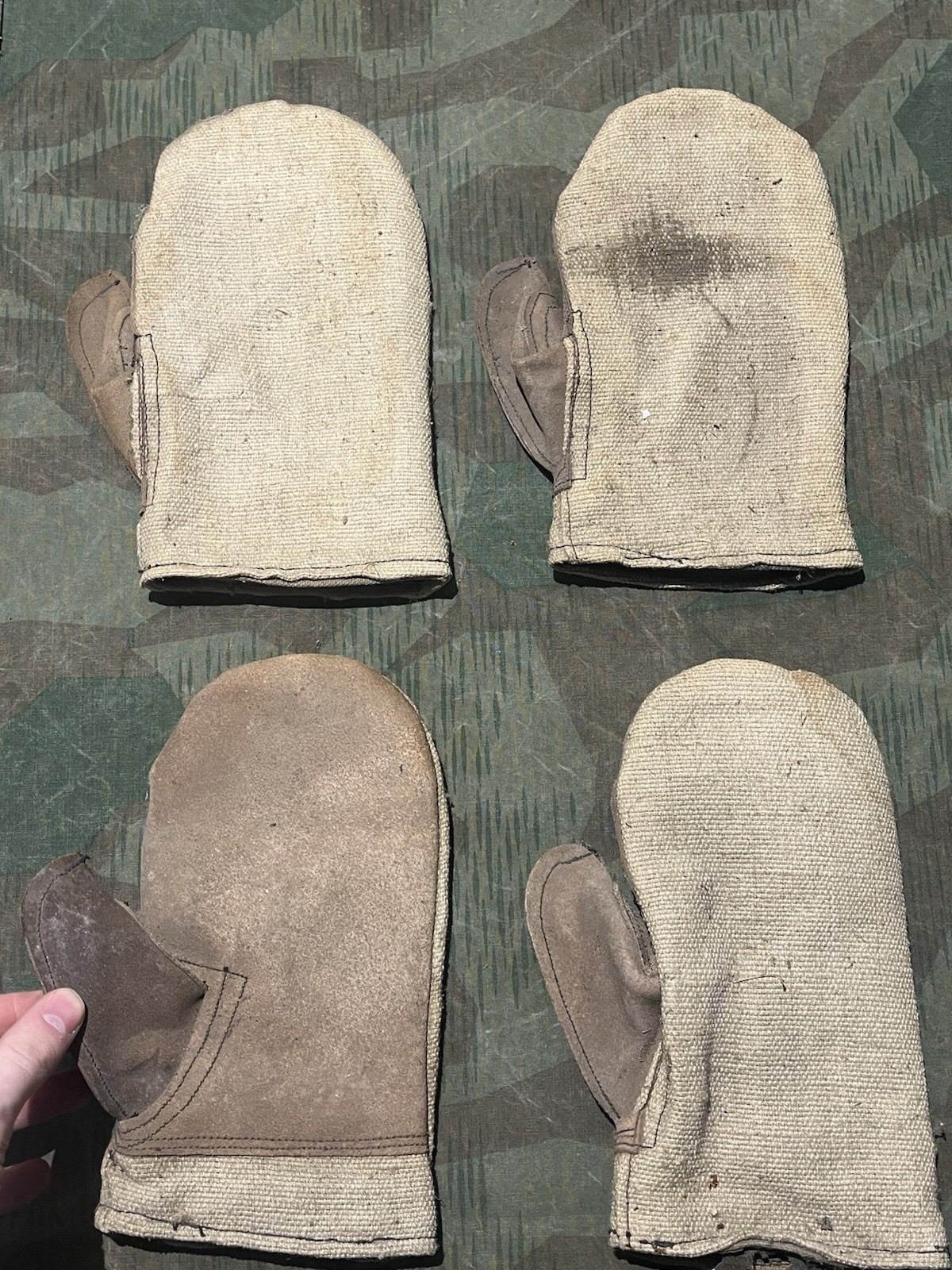 WW2 German Style / Post War FF33 Field Telephone Wire Pulling Leather Gloves - Image 17