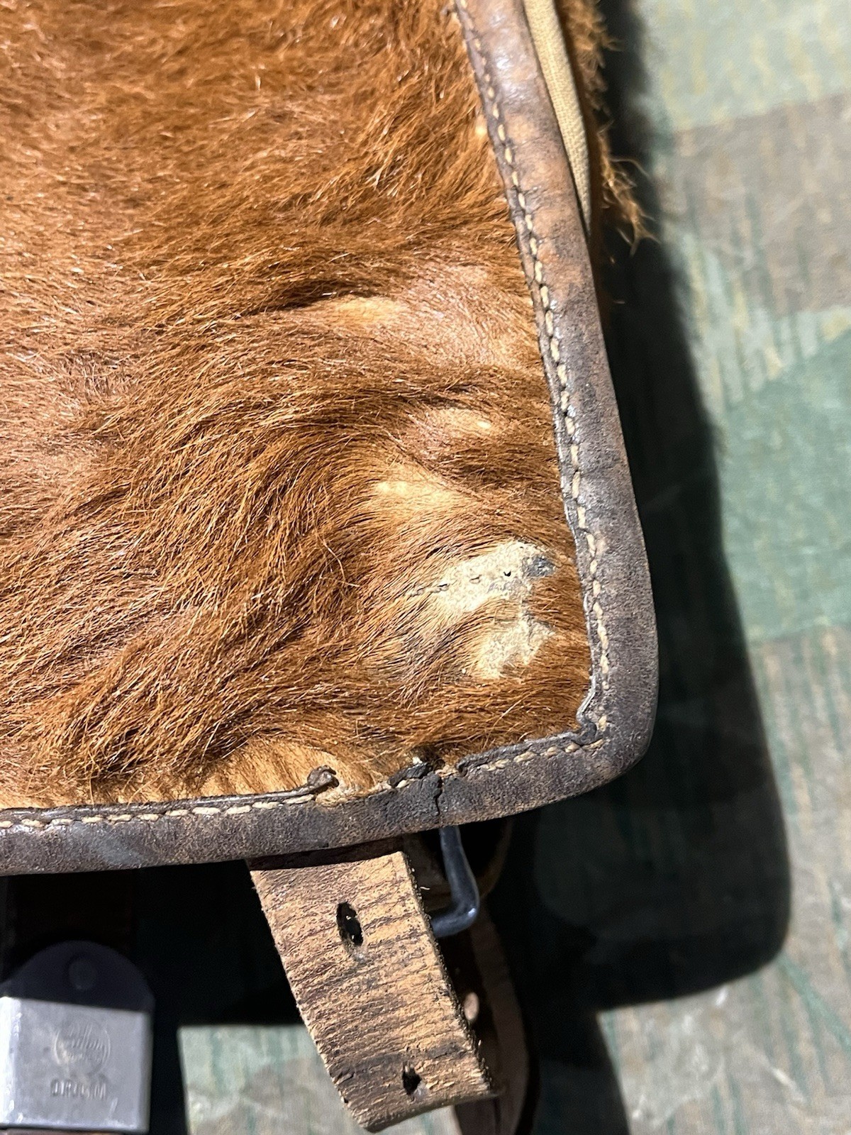 Original WW2 German RAD Uniform M34 Pony Fur Tornister Backpack Marked 1939 - Image 3