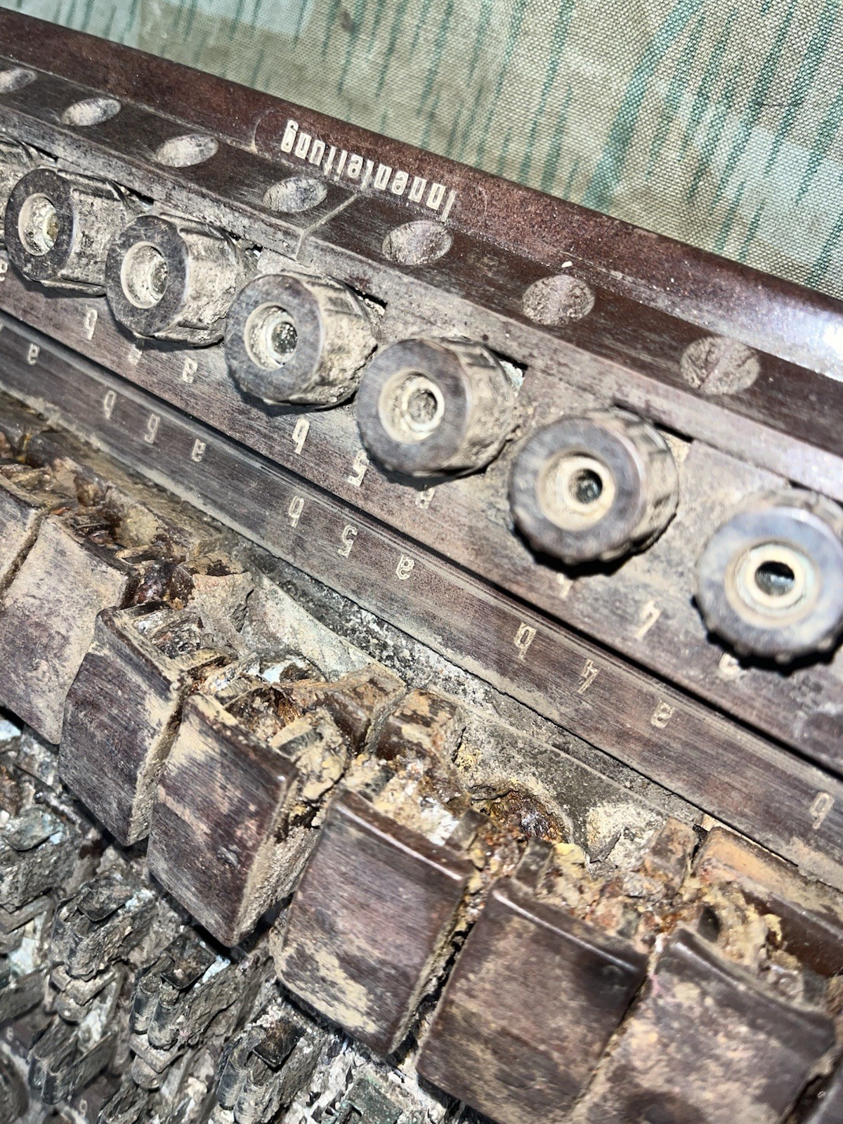 Original WW2 German Field Telephone / 10 Line Switchboard High Voltage Protection Board - Image 7