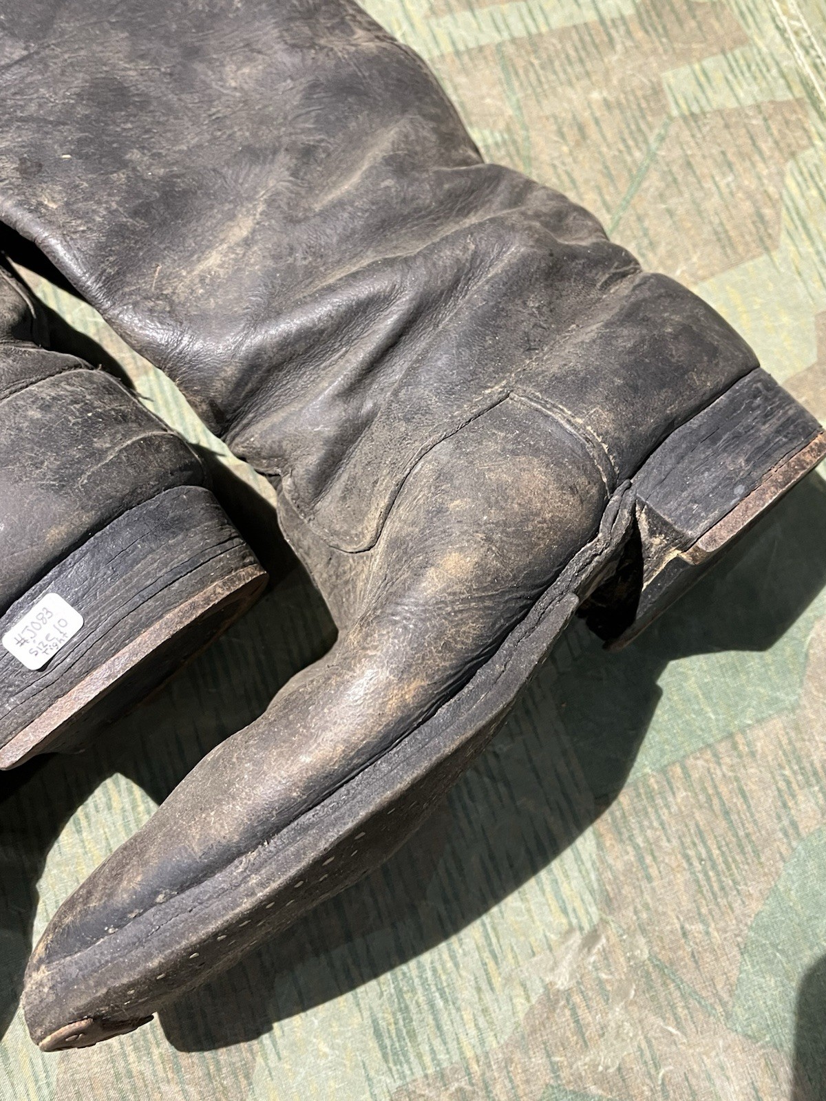 Size 10 Original WW2 German Uniform Combat / Marching Jack Boots - Image 4