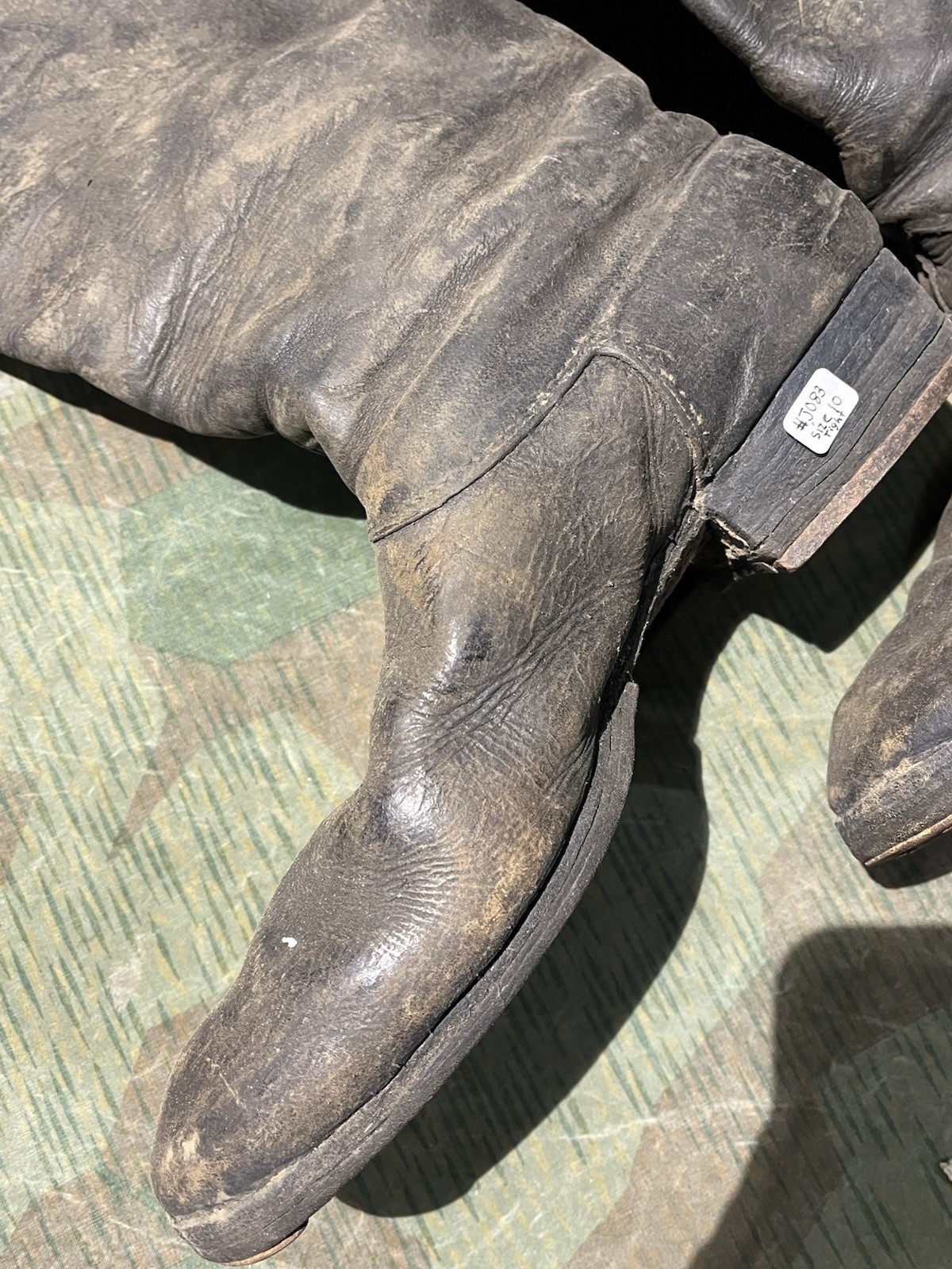 Size 10 Original WW2 German Uniform Combat / Marching Jack Boots - Image 5