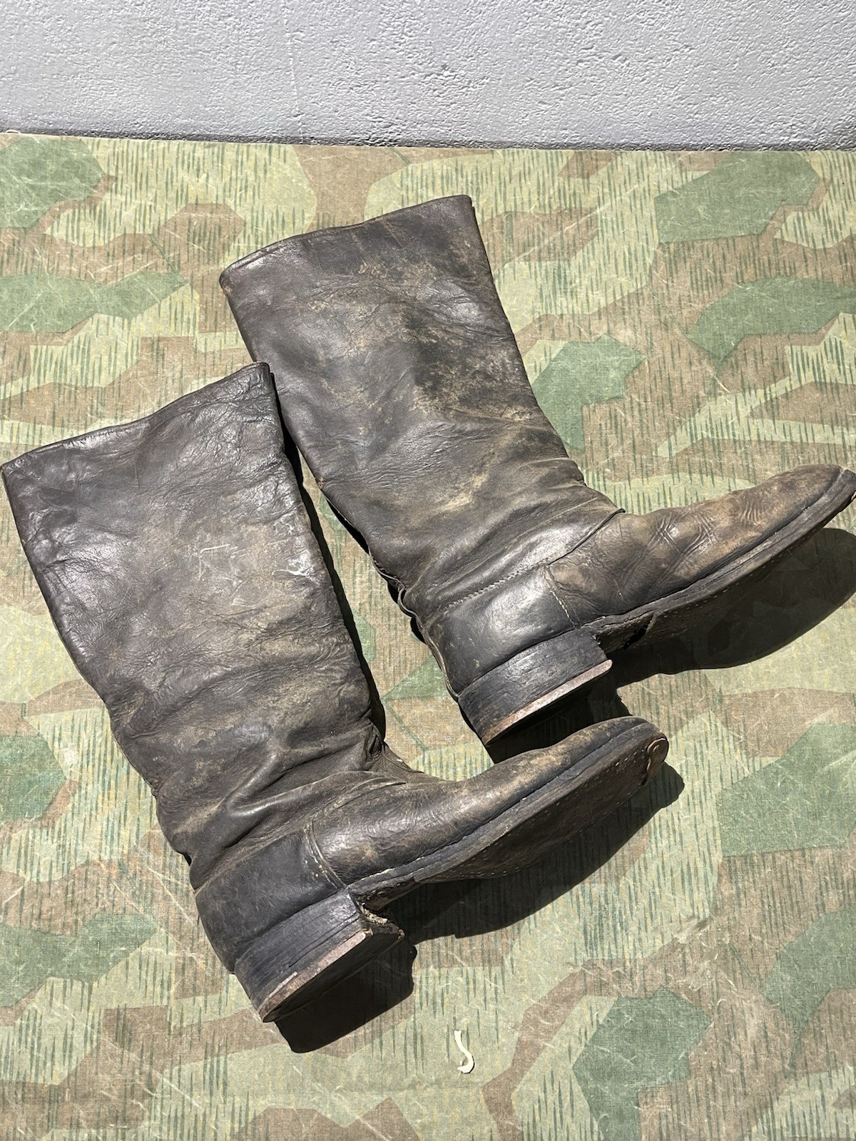 Size 10 Original WW2 German Uniform Combat / Marching Jack Boots - Image 6