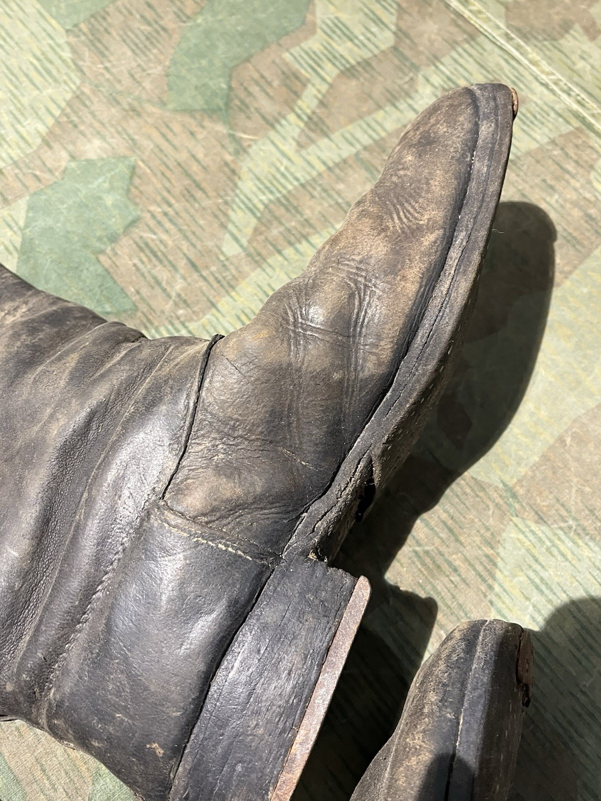 Size 10 Original WW2 German Uniform Combat / Marching Jack Boots - Image 10