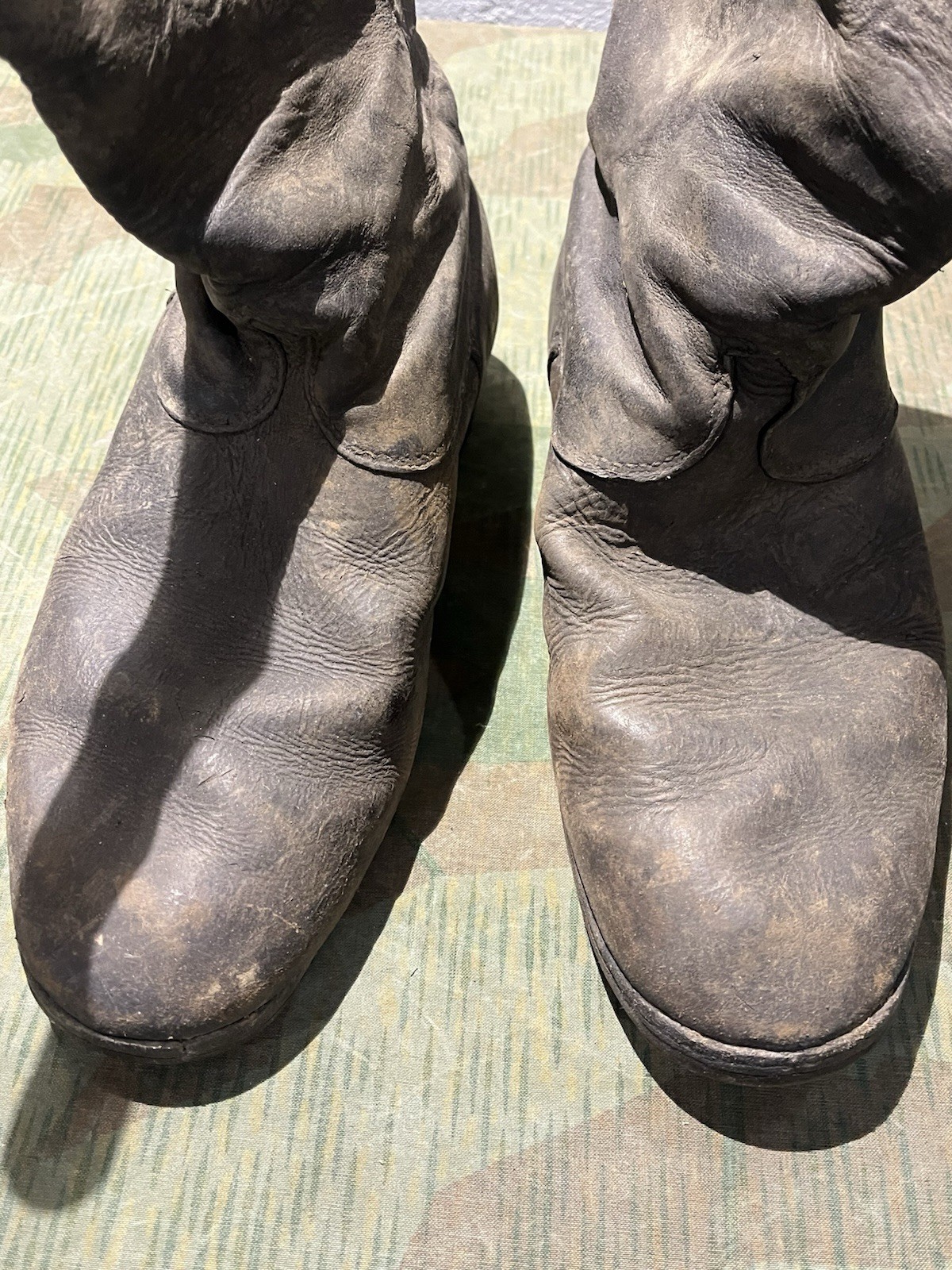 Size 10 Original WW2 German Uniform Combat / Marching Jack Boots - Image 14