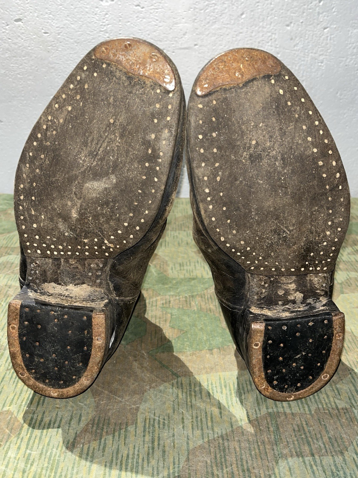 Size 10 Original WW2 German Uniform Combat / Marching Jack Boots - Image 17
